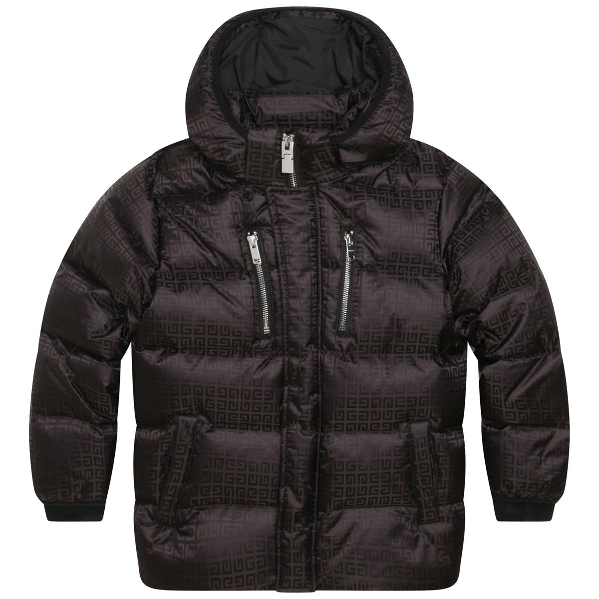 Boys Black Padded Down Jacket