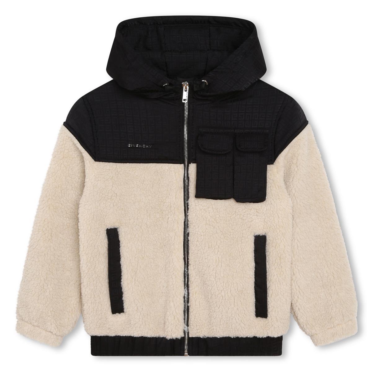 Boys White Zip-Up Jacket