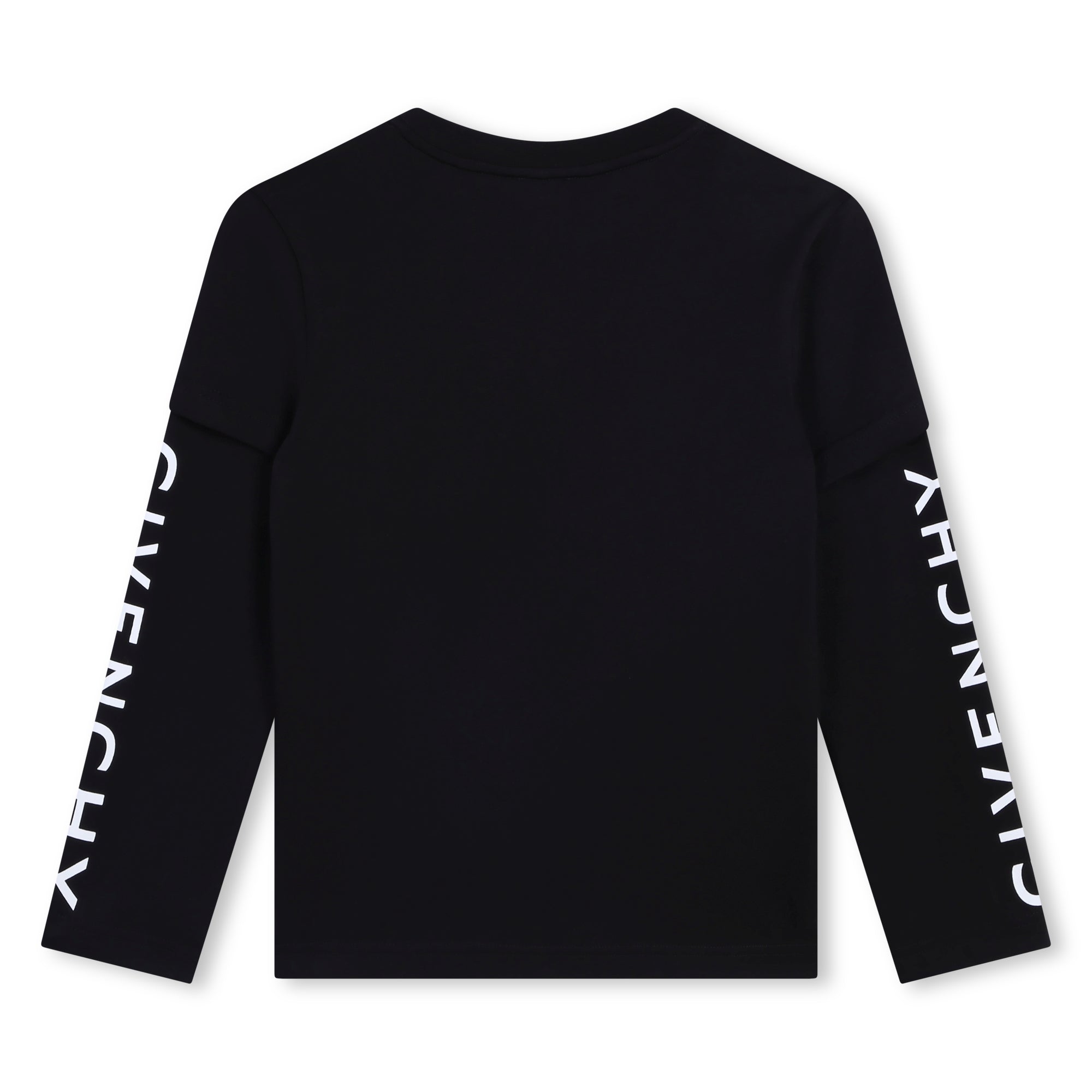 T-shirt en coton noir à logo pour garçons