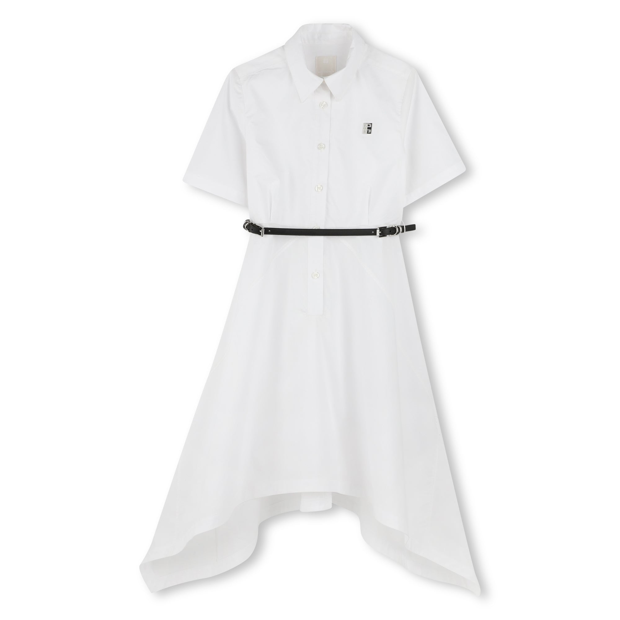 Girls White Cotton Dress
