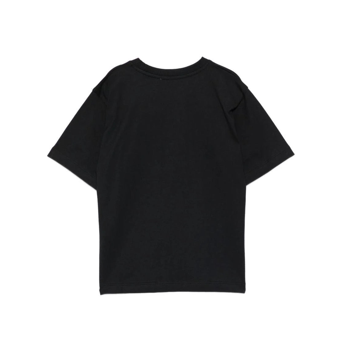 Boys & Girls Black Logo Cotton T-Shirt