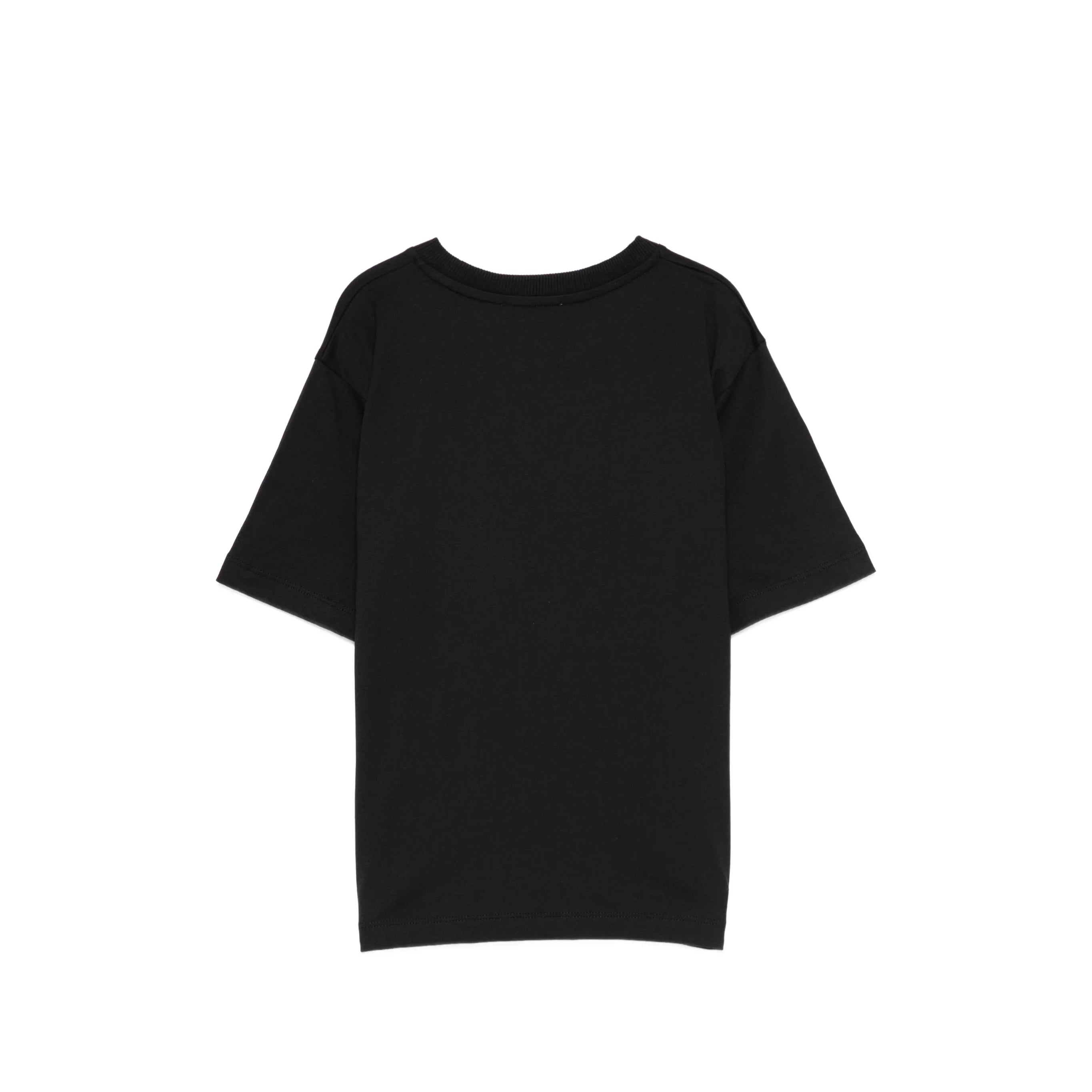 Boys & Girls Black Logo Cotton T-Shirt