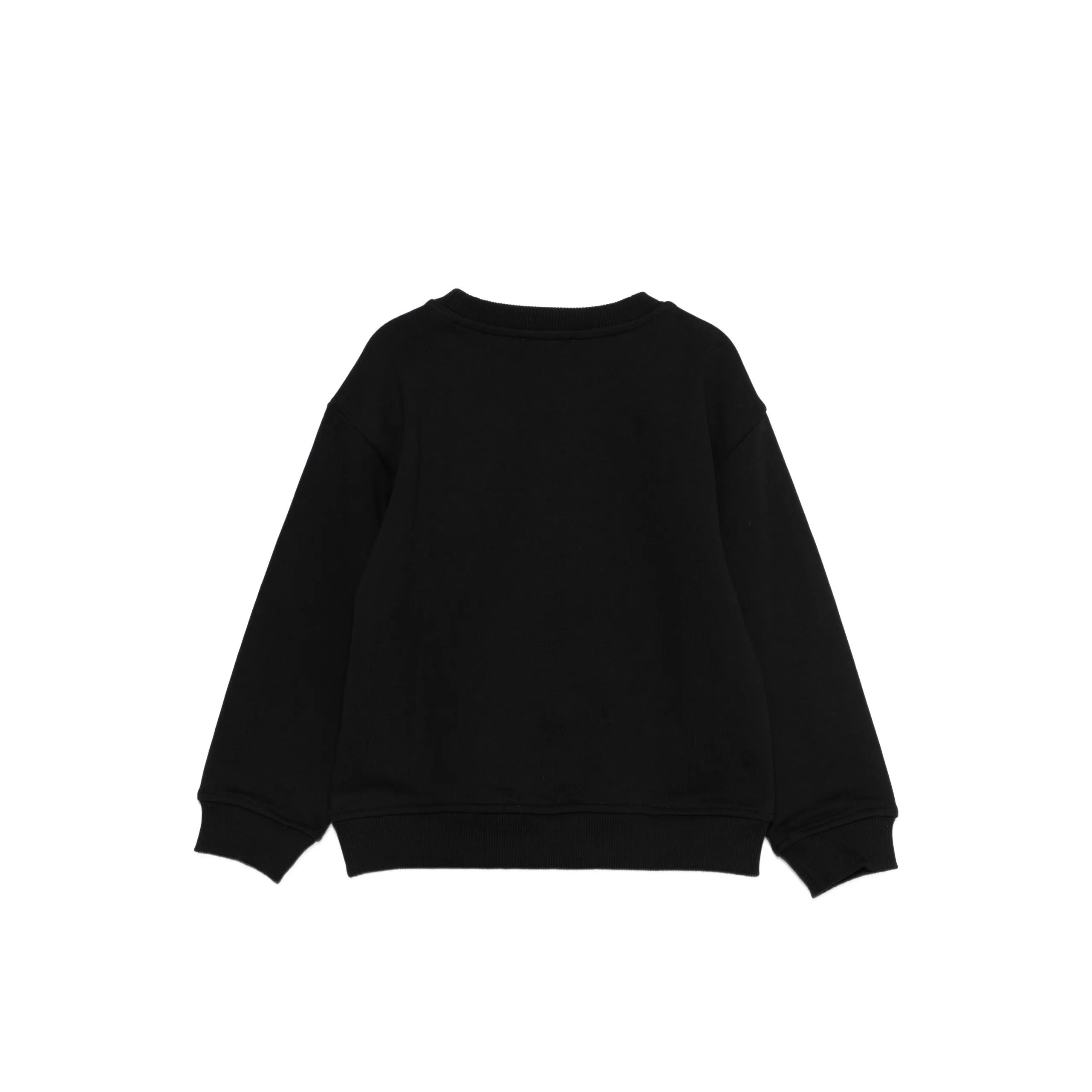 Boys & Girls Black Logo Cotton Sweatshirt