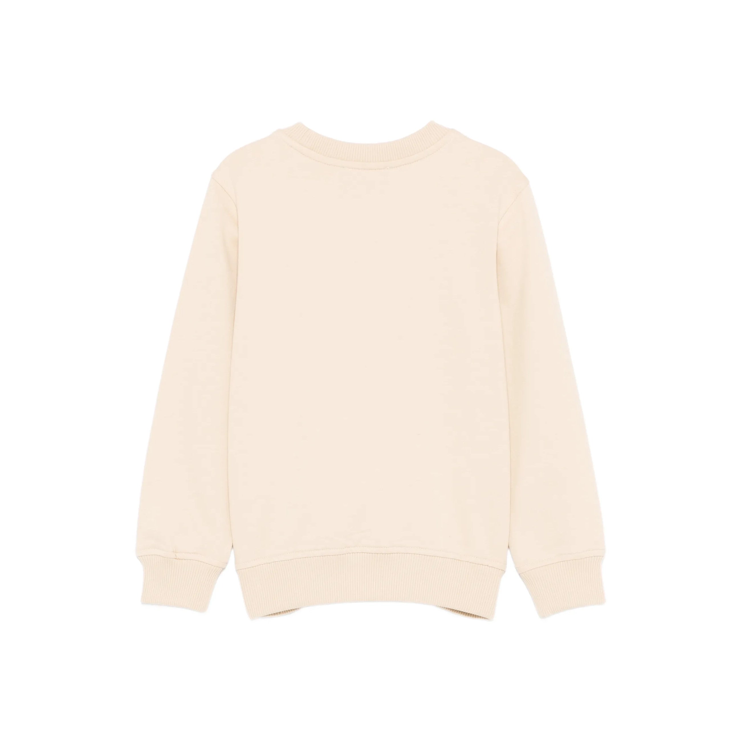 Boys & Girls Light Beige Bear Printed Cotton Sweatshirt