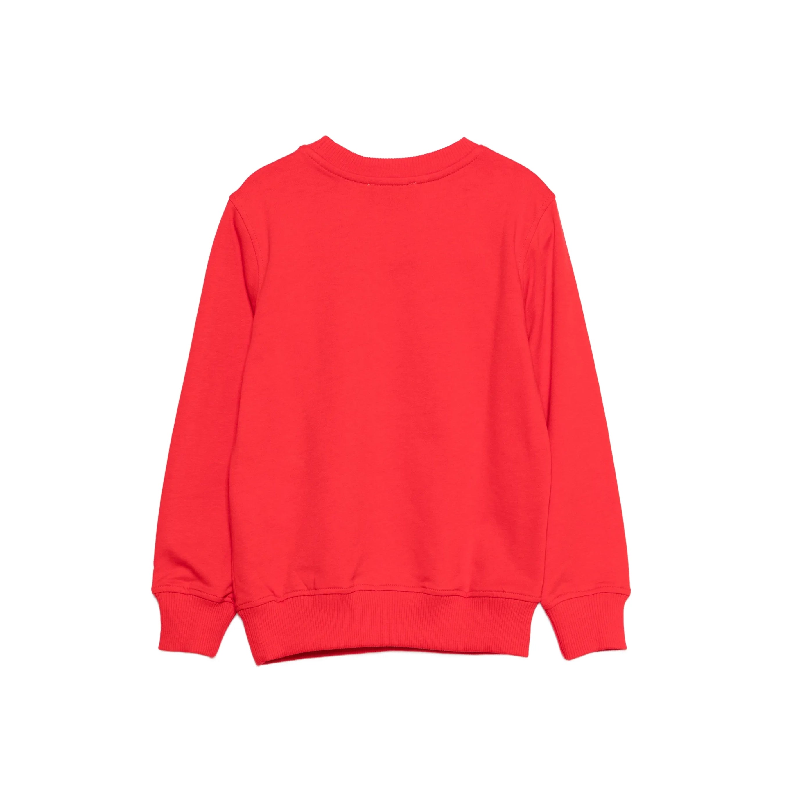 Boys & Girls Red Embroidered Bear Cotton Sweatshirt
