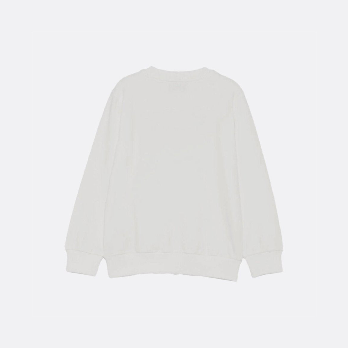 Boys & Girls White Logo Cotton Sweatshirt