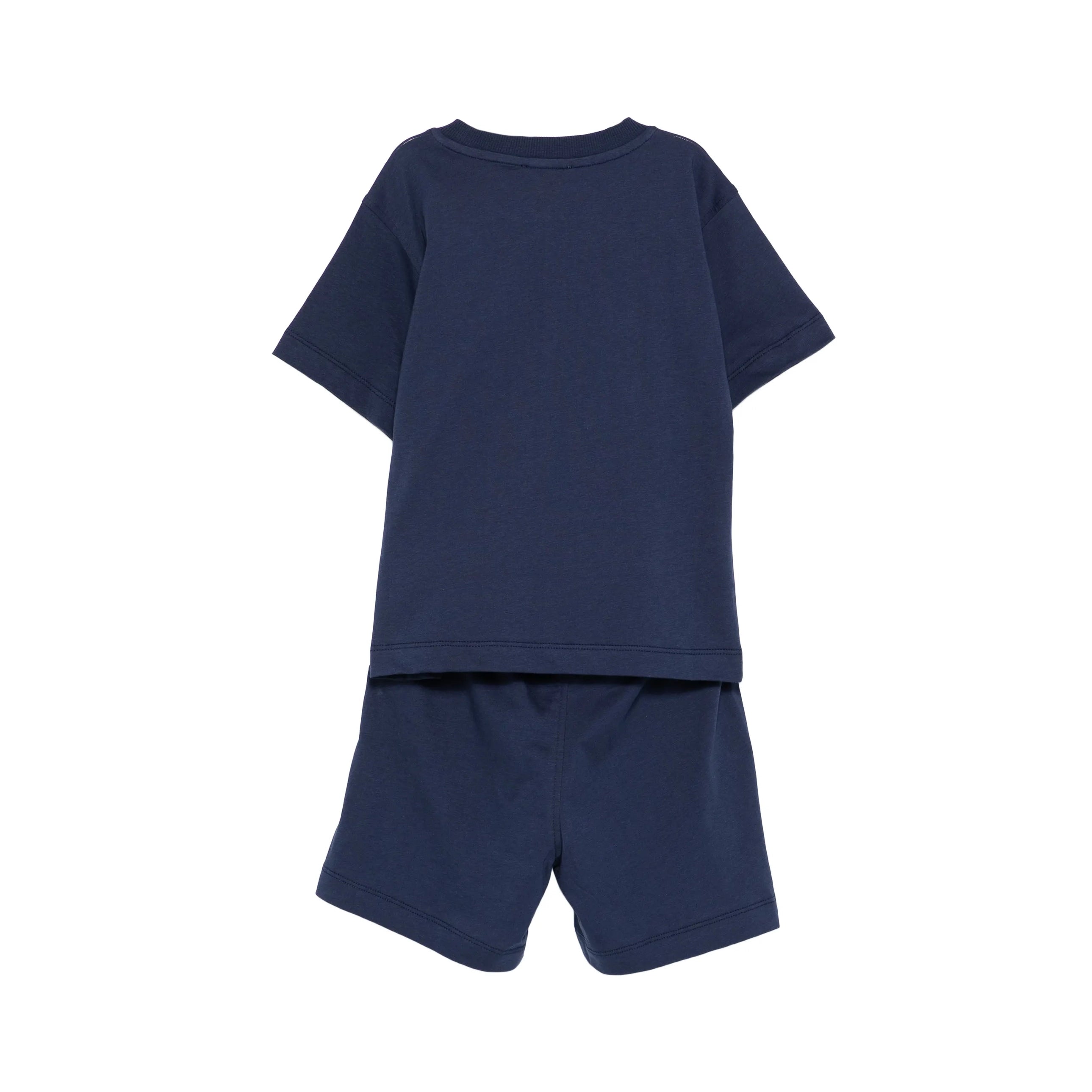 Boys Navy Circle Logo Cotton Set