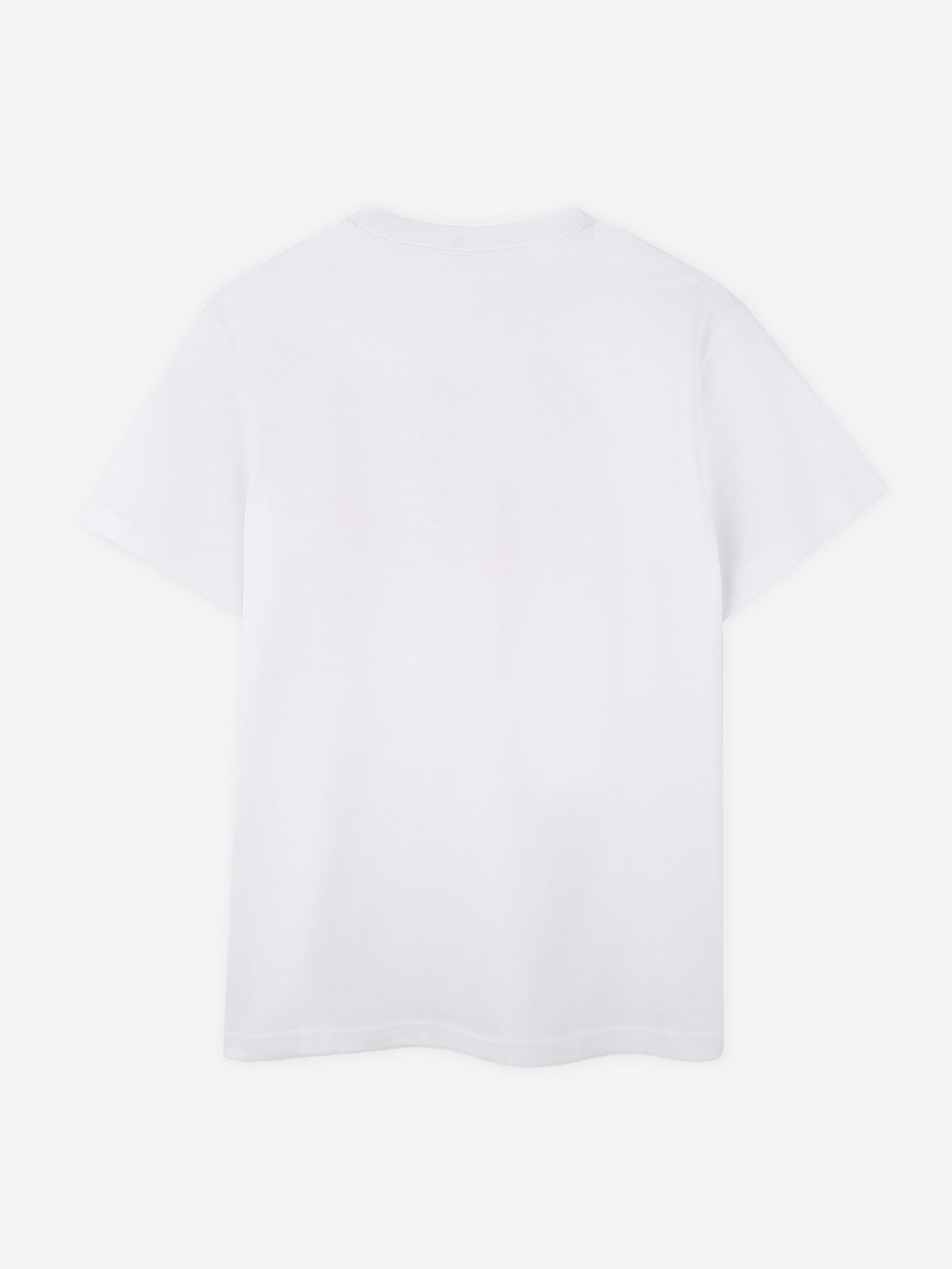 Hugo Boys Logo Print T-Shirt in White