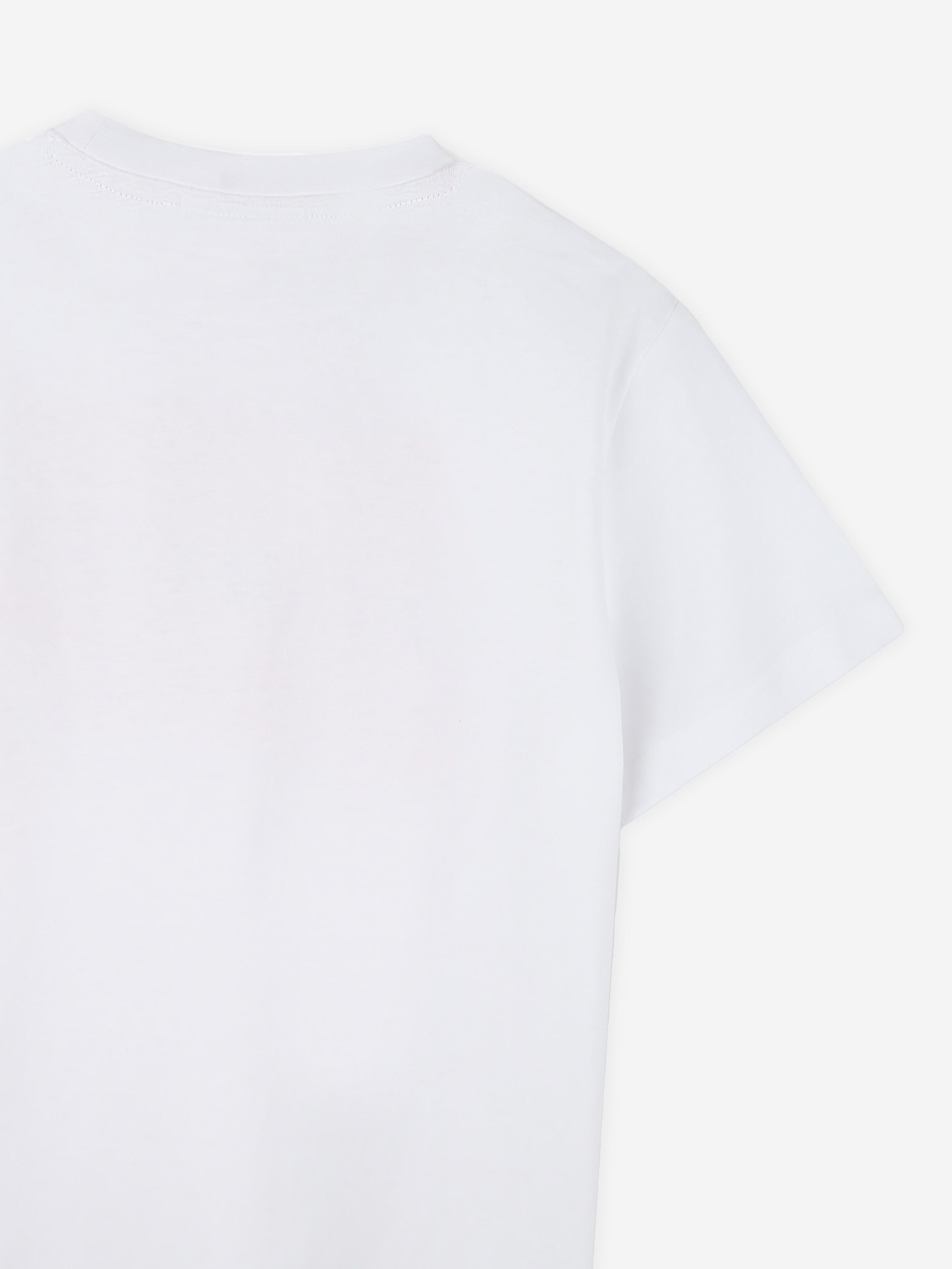Hugo Boys Logo Print T-Shirt in White