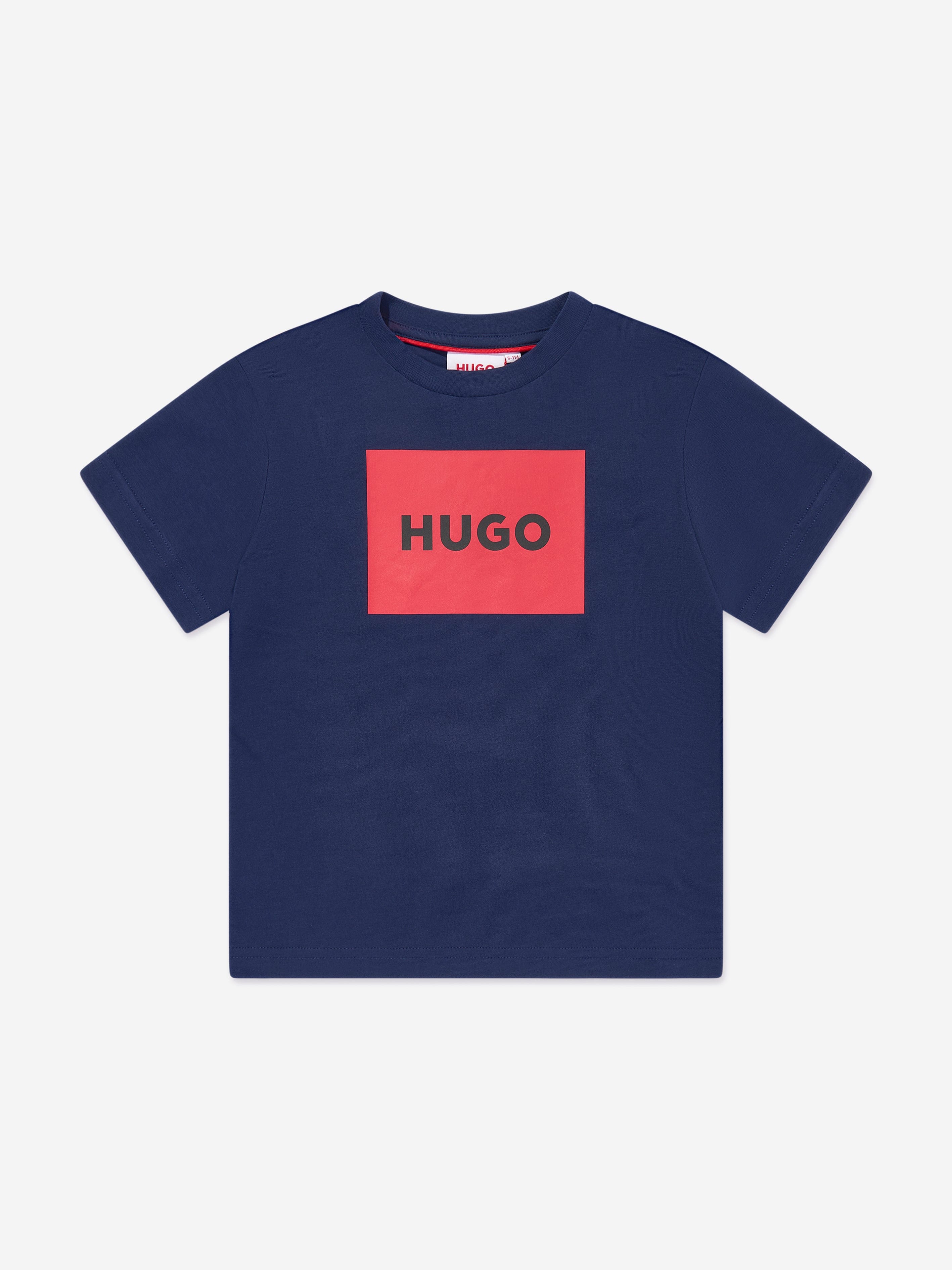 Hugo Boys Logo Print T-Shirt in Blue