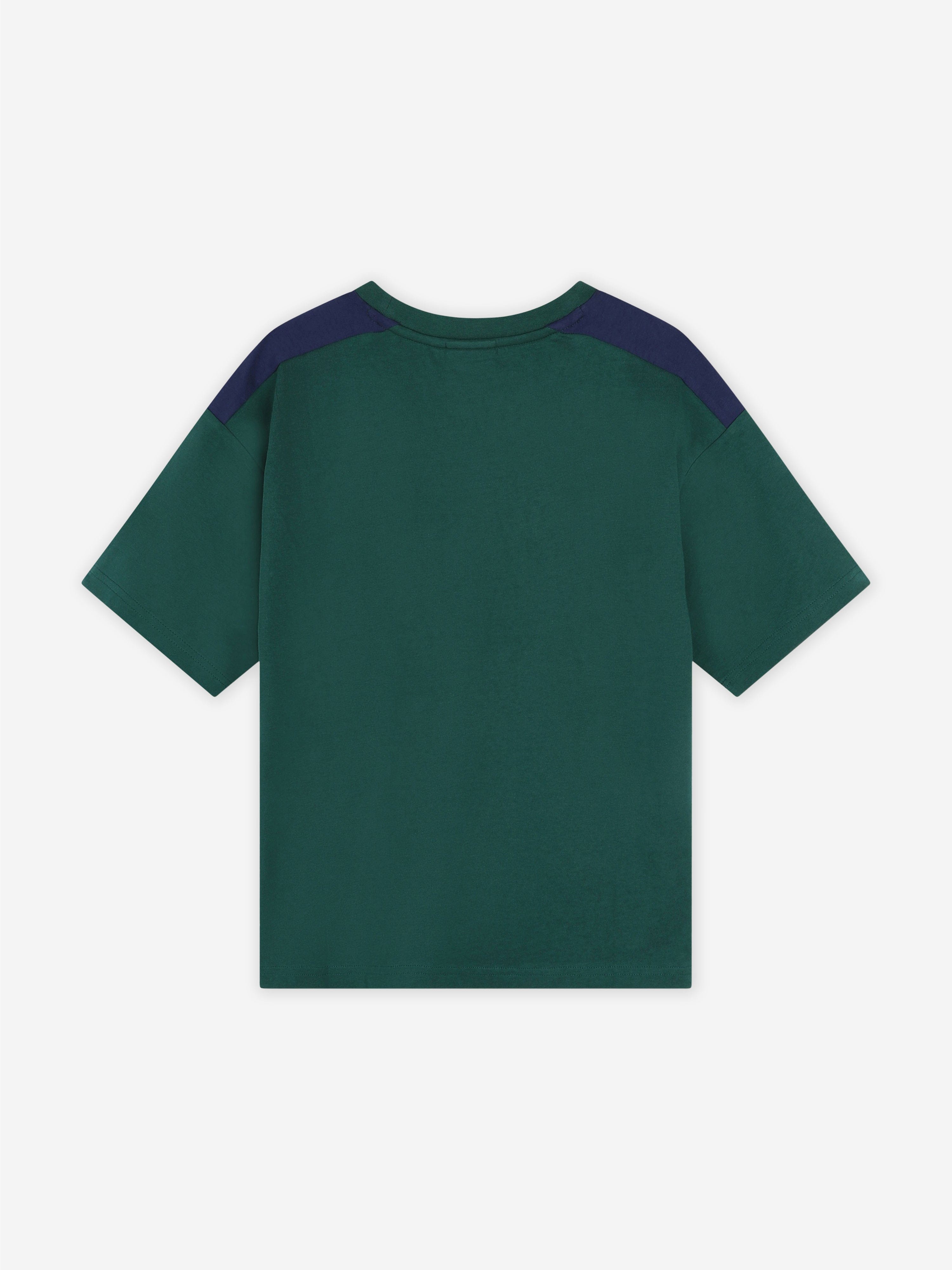 Hugo Boys Logo Print T-Shirt in Green