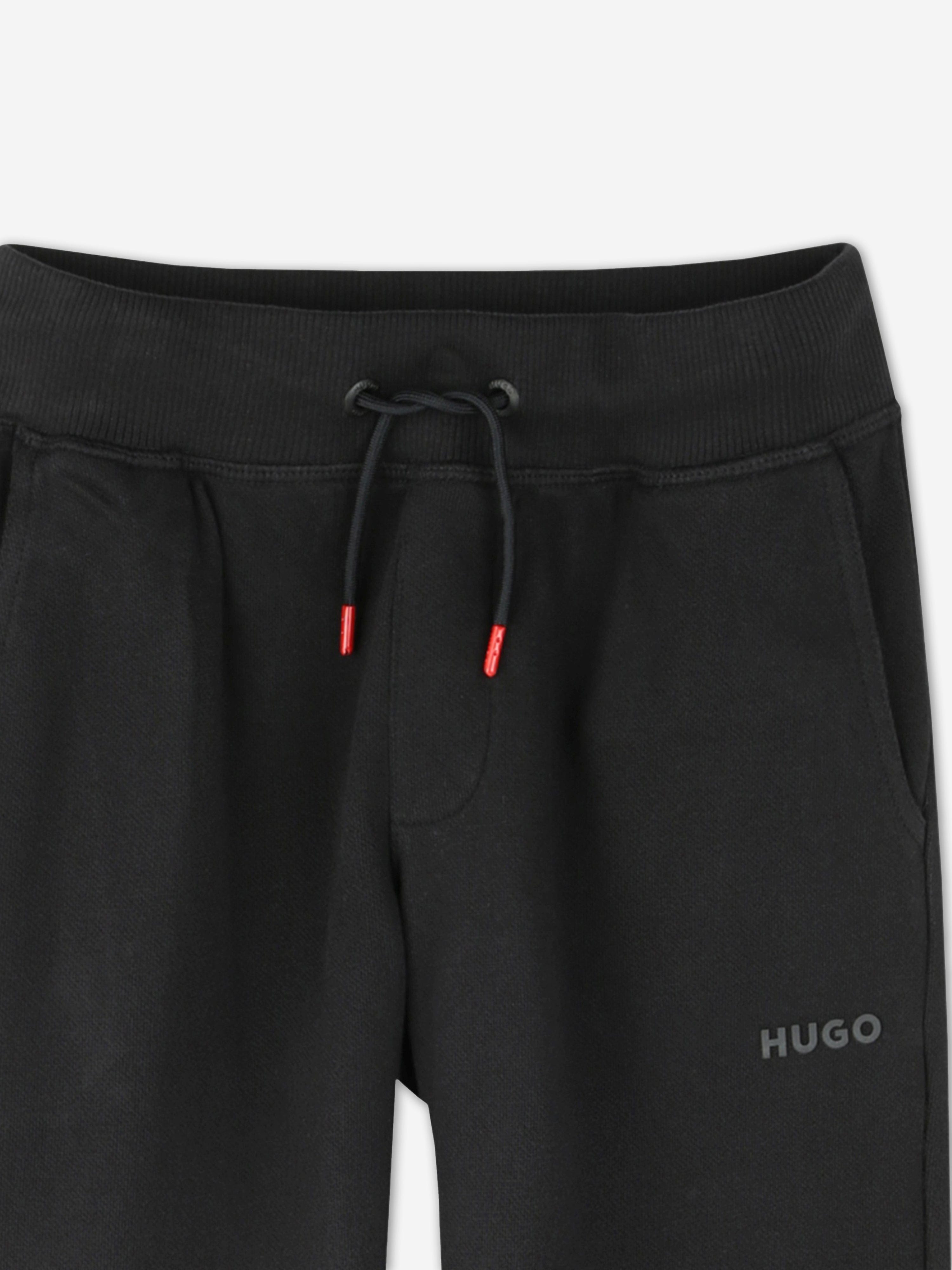 Hugo Boys Logo Joggers in Black