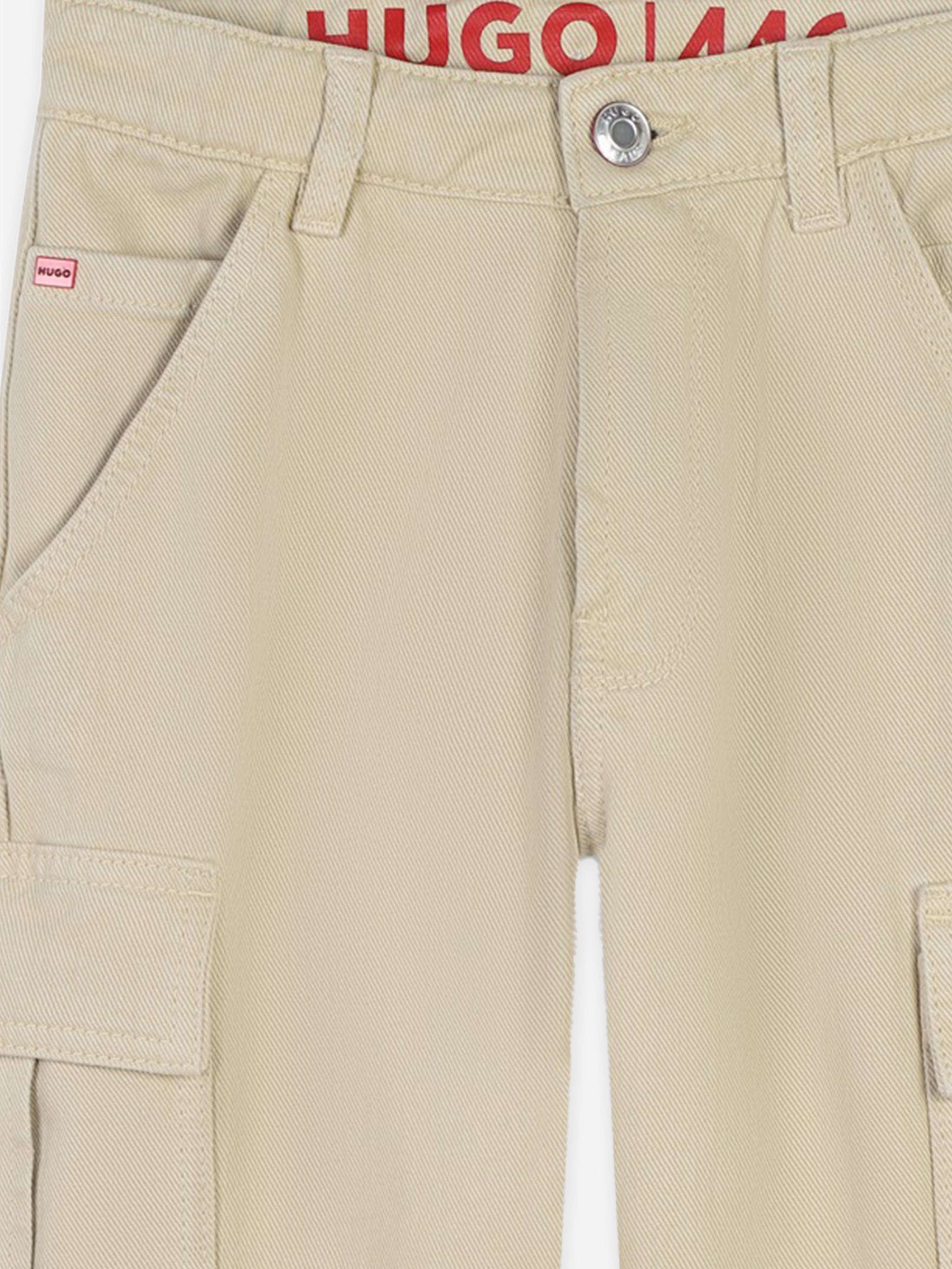 Hugo Boys Loose Pants in Beige