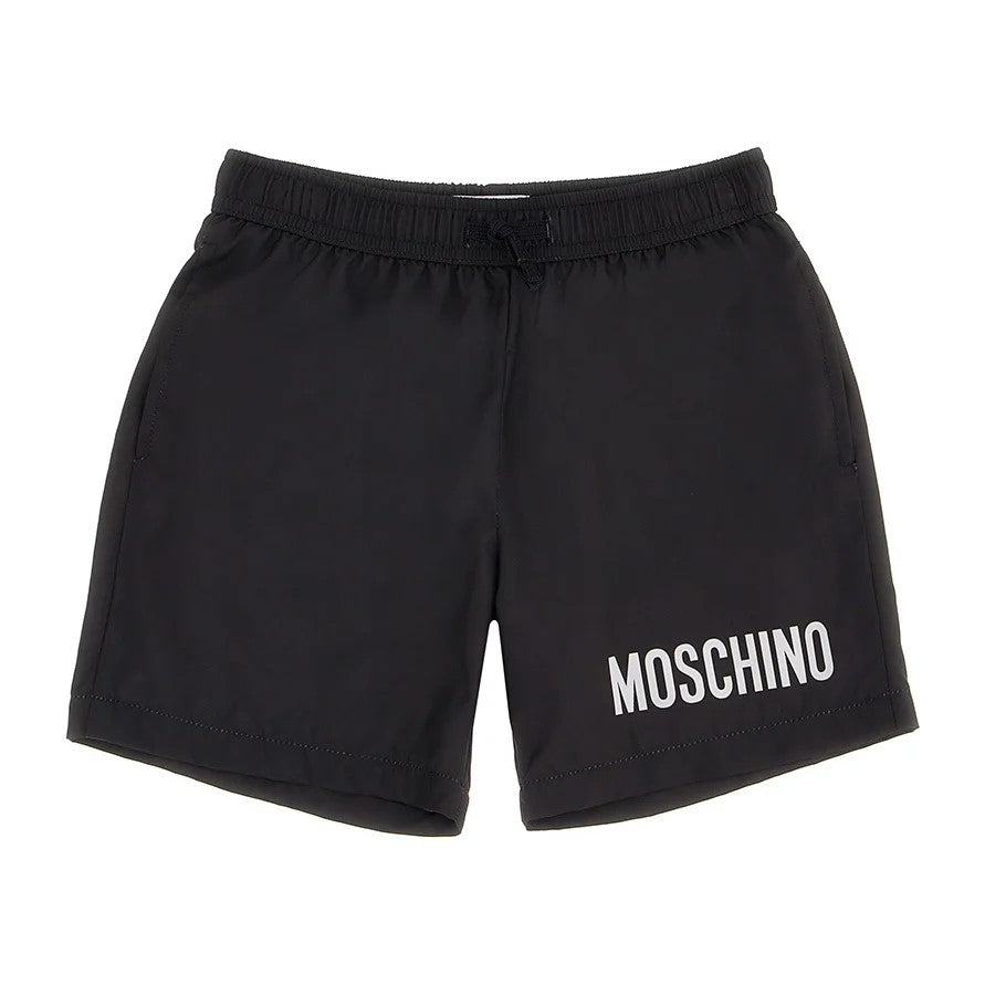 Boys Black Logo Swim Shorts