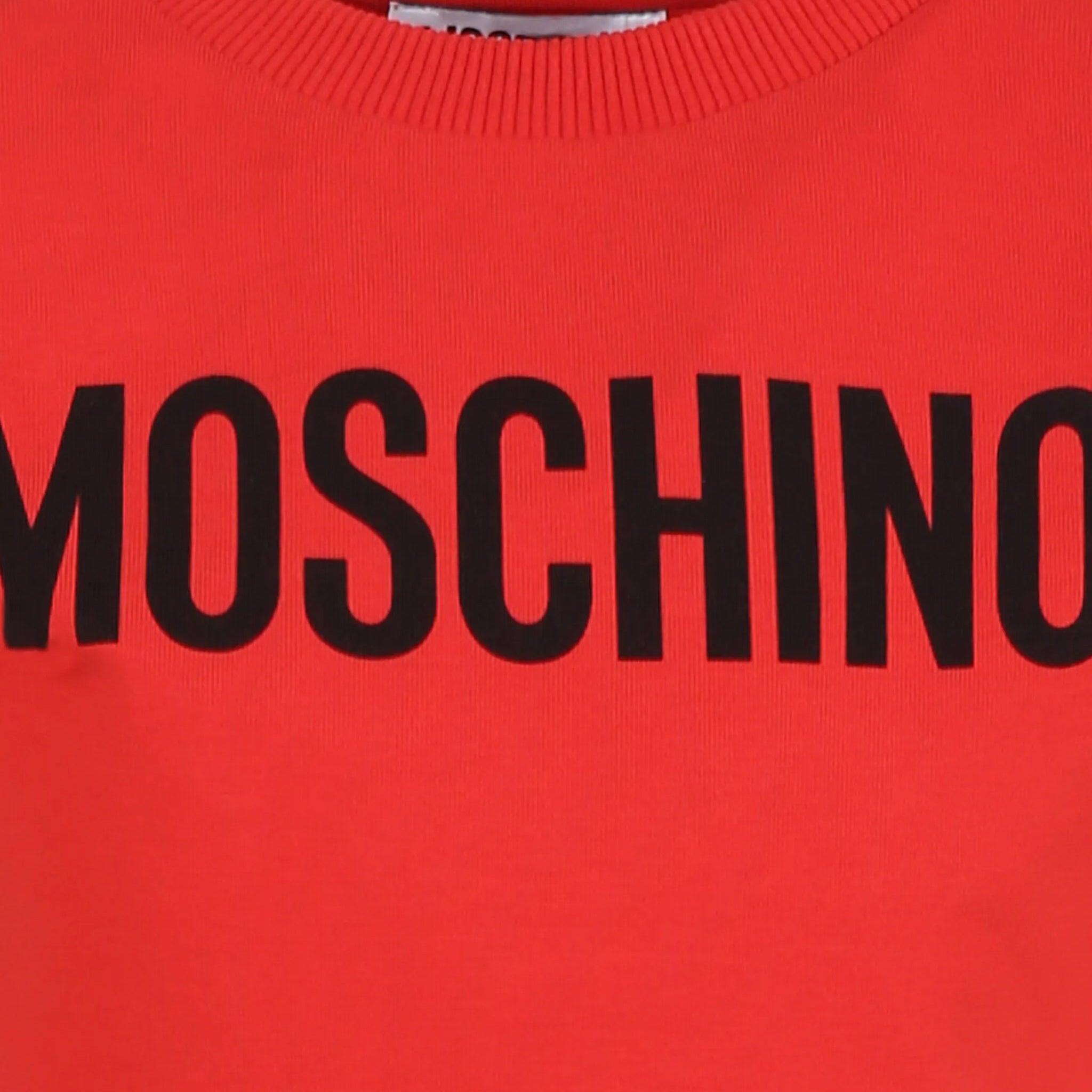 T-shirt en coton pour garçons et filles avec logo imprimé rouge