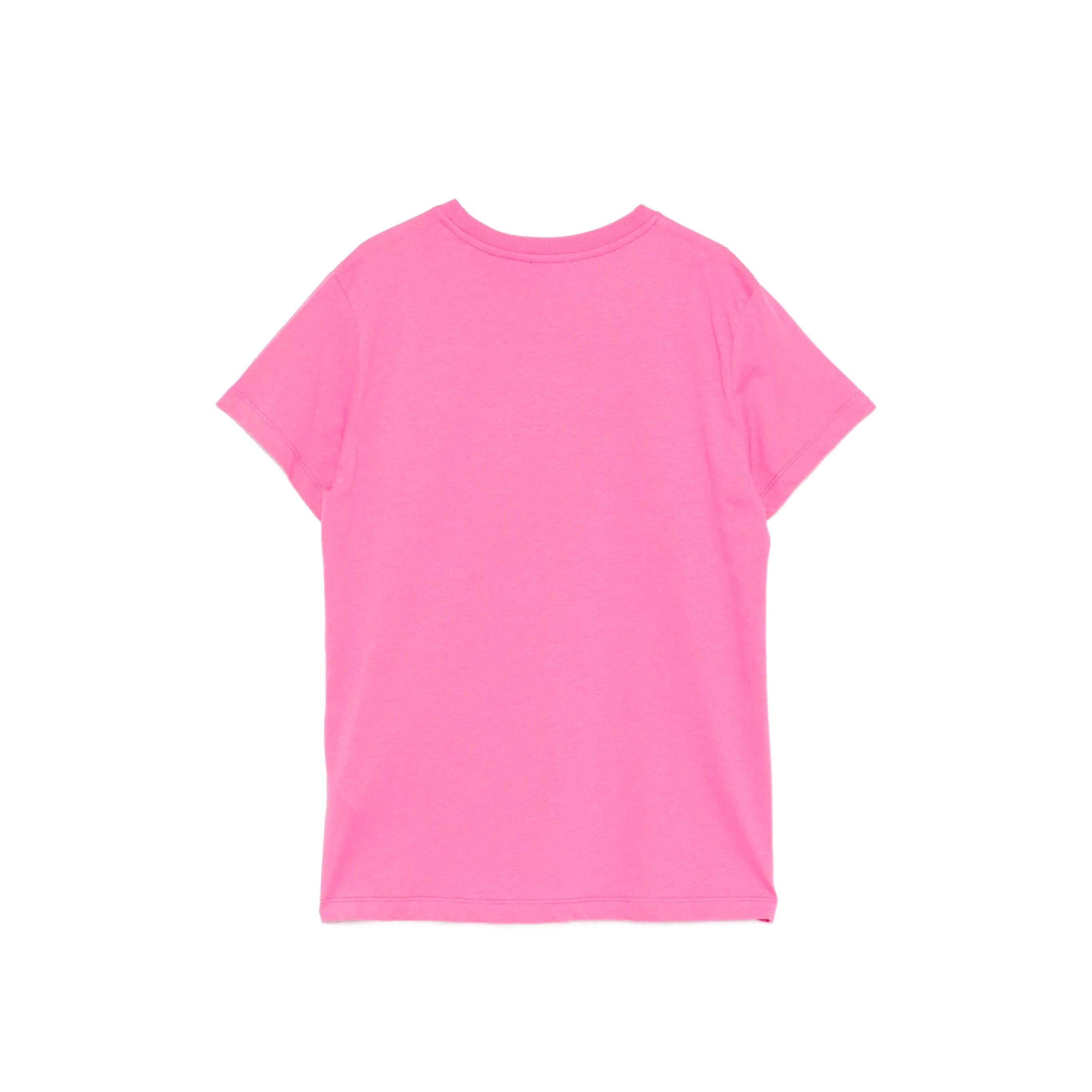 Boys & Girls Pink Bear Printed Cotton T-Shirt