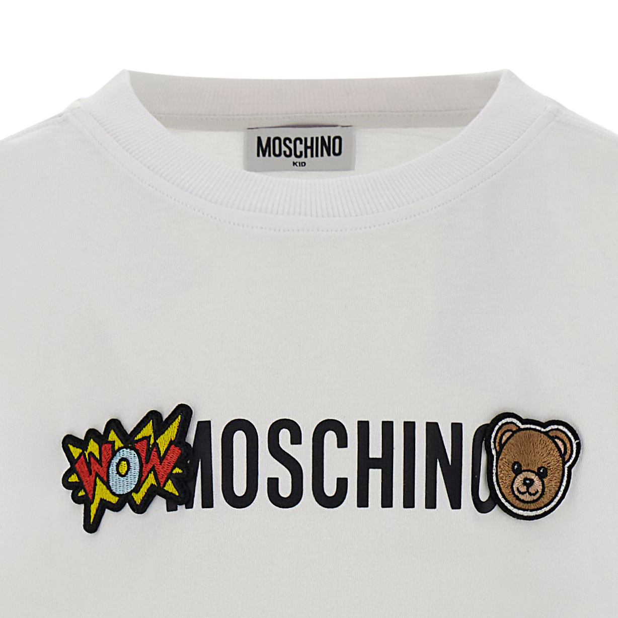 Boys & Girls White Logo Cotton T-Shirt