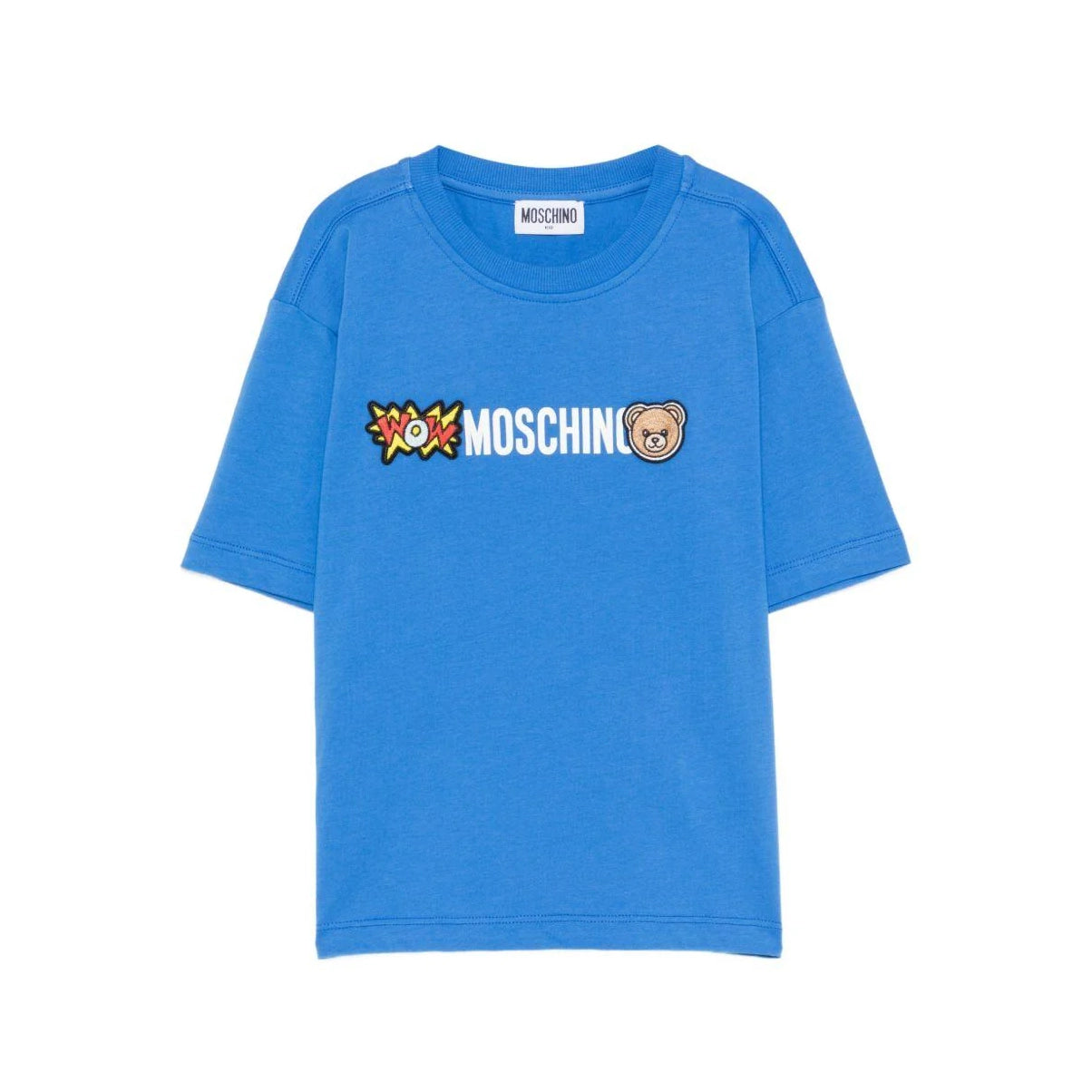 Boys & Girls Blue Logo Cotton T-Shirt