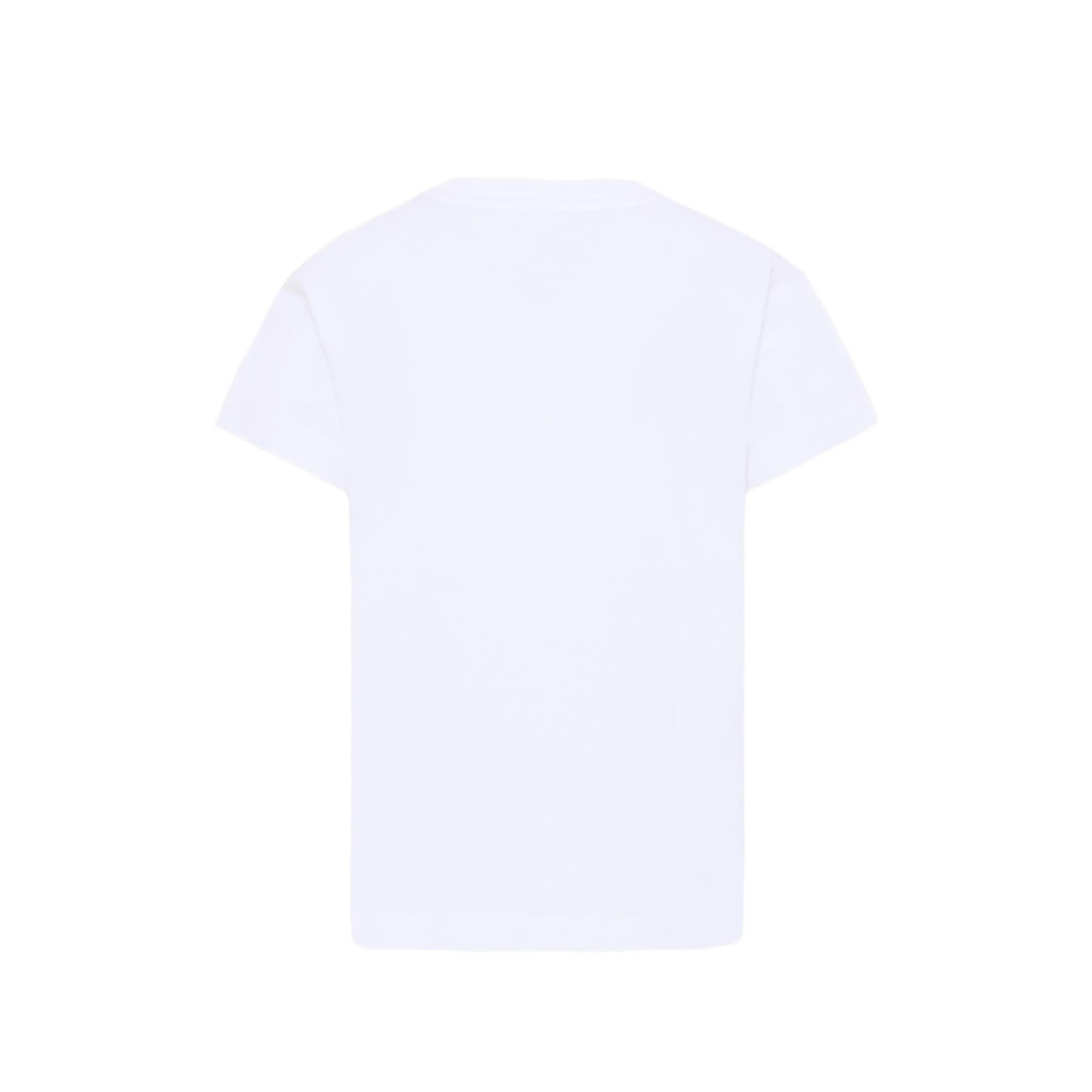Boys & Girls White Logo Cotton T-Shirt