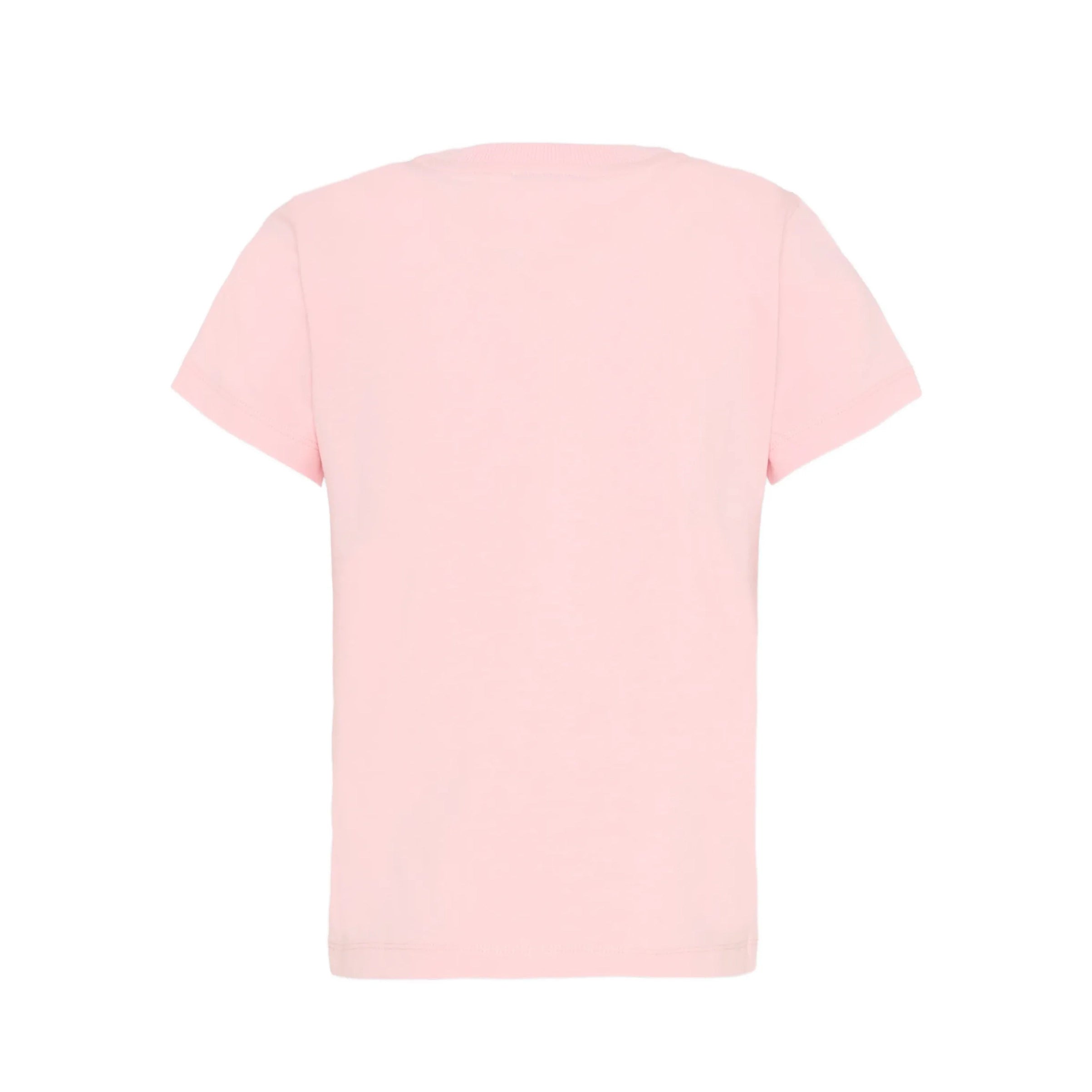 Boys & Girls Light Pink Logo Cotton T-Shirt