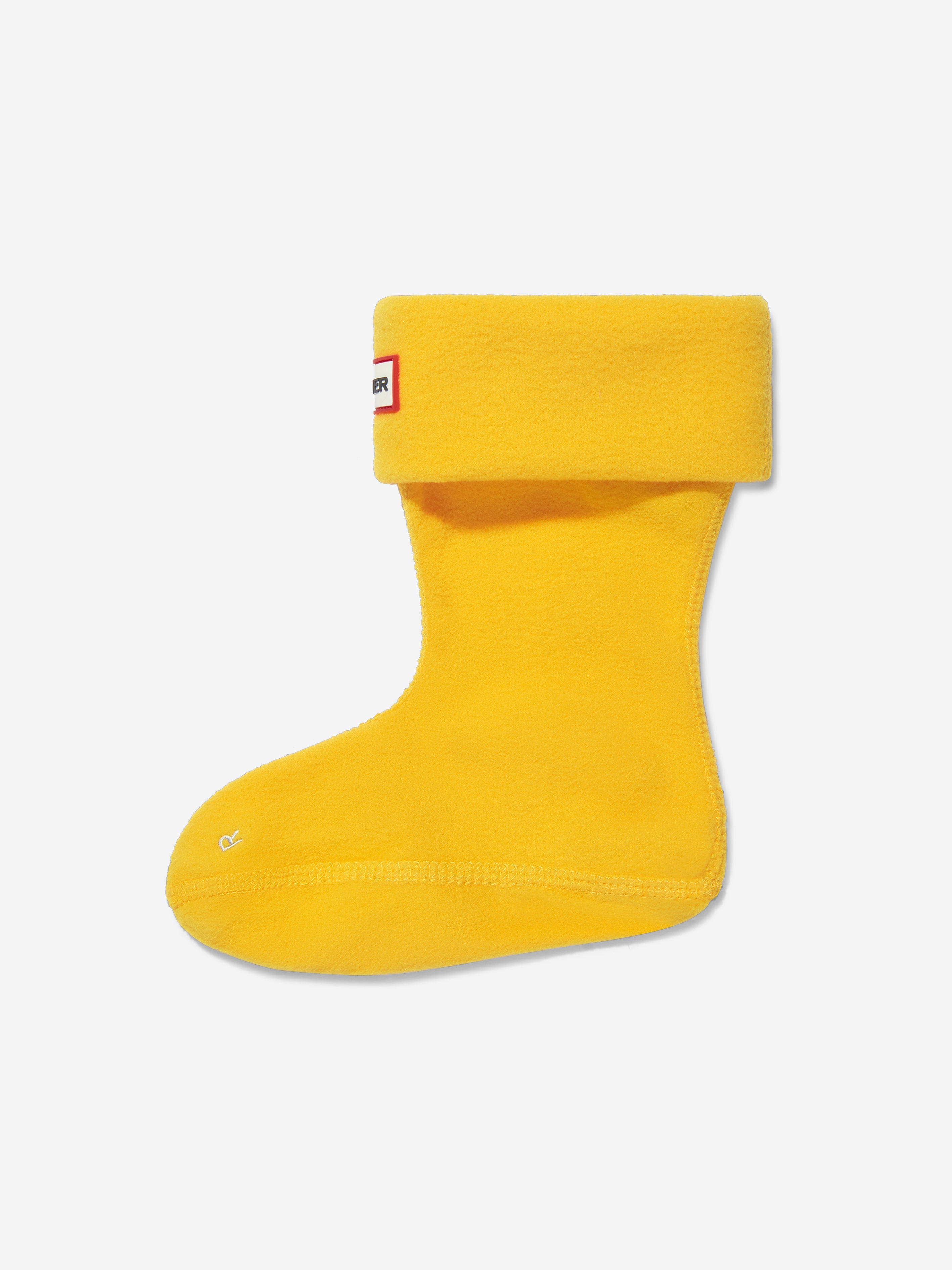 Kids Recycled Fleece Boot Socks in Yellow