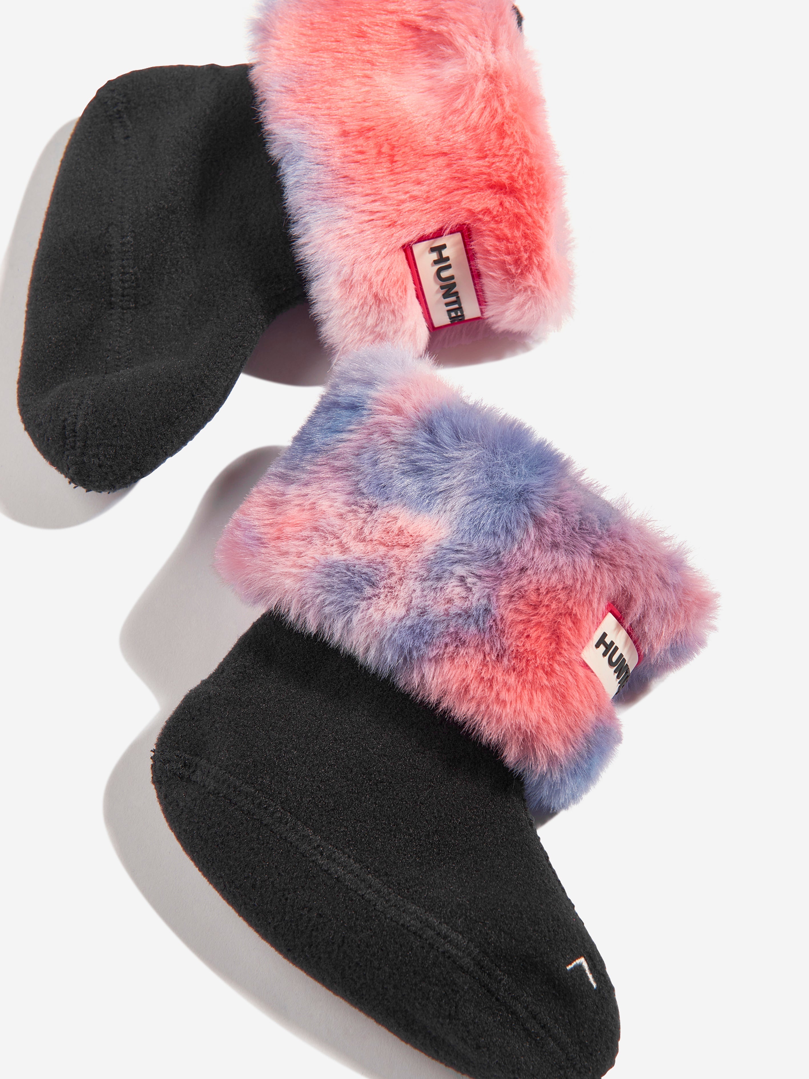 Girls Faux Fur Boot Socks in Multicolour