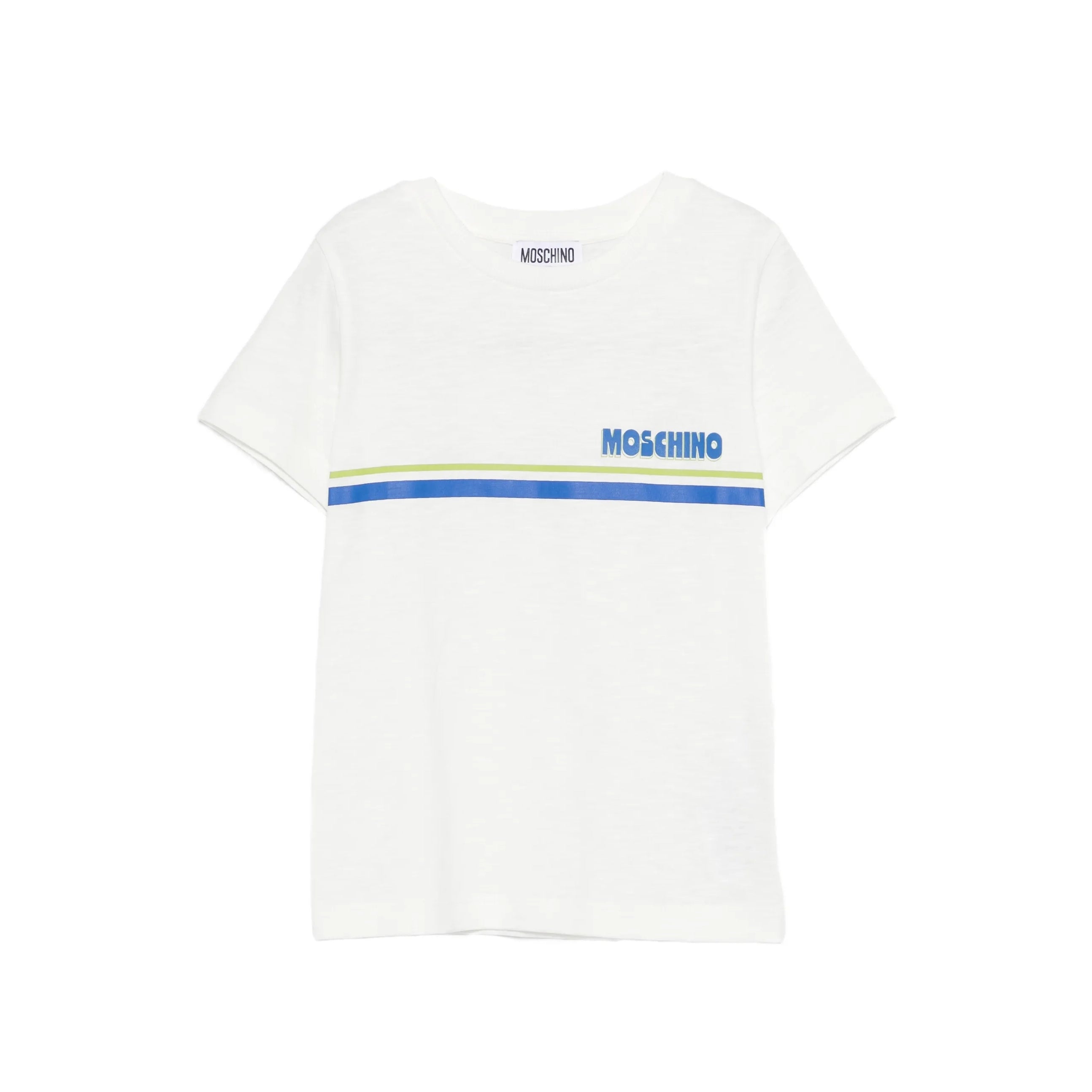 Boys & Girls White Logo Cotton T-Shirt