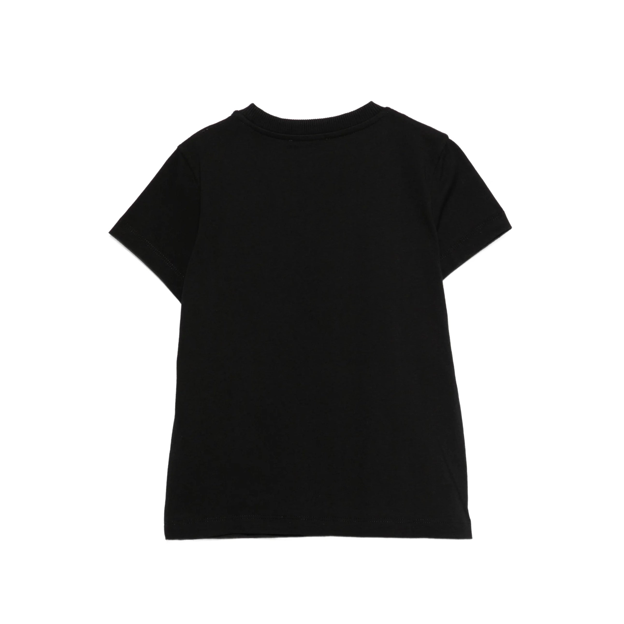 Boys & Girls Black Bear Printed Cotton T-Shirt