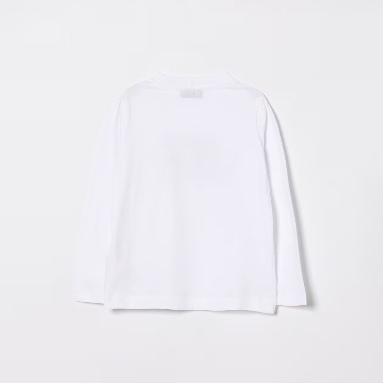 Boys & Girls White Bear Printed Long Sleeves Cotton T-Shirt