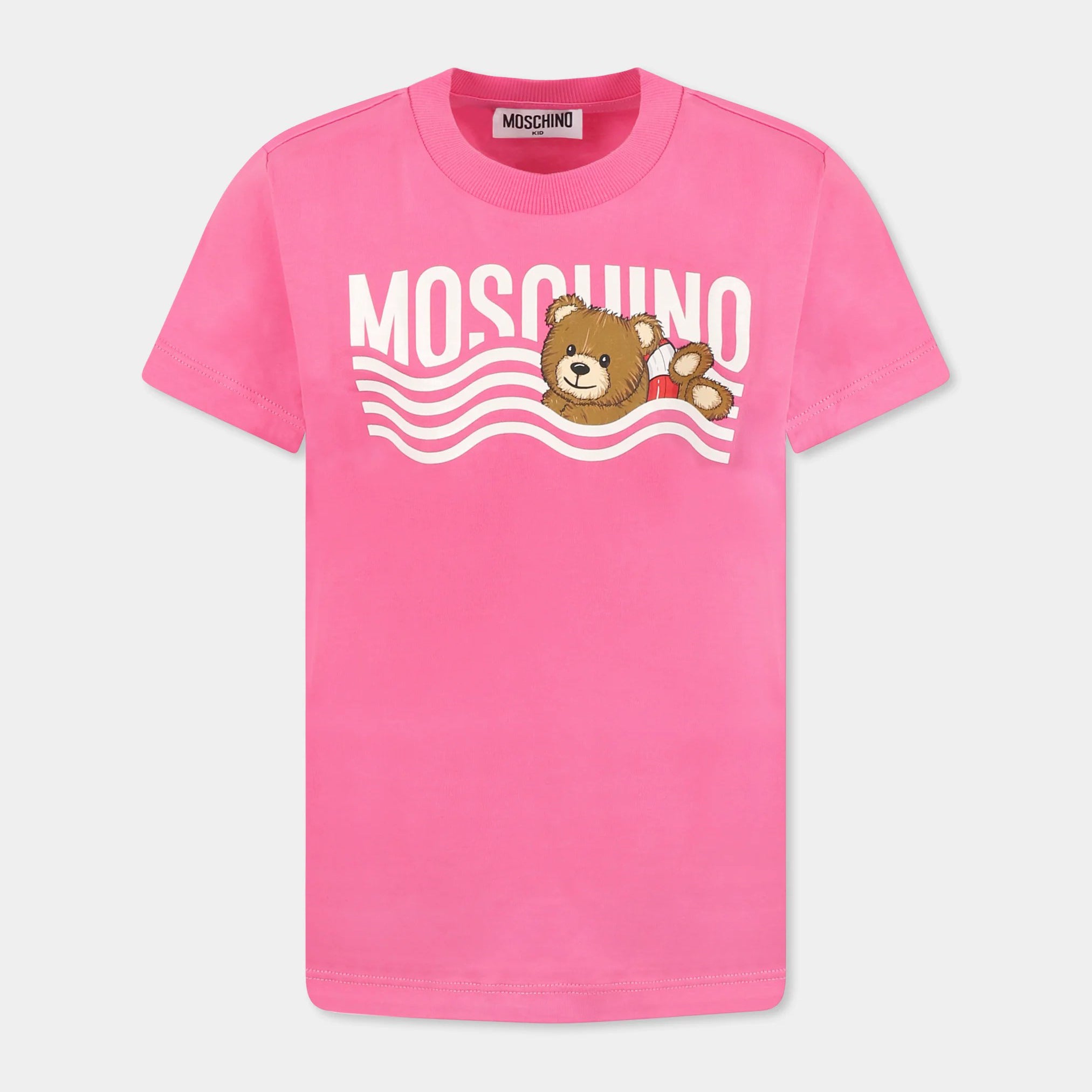 Boys & Girls Pink Printed Cotton T-Shirt