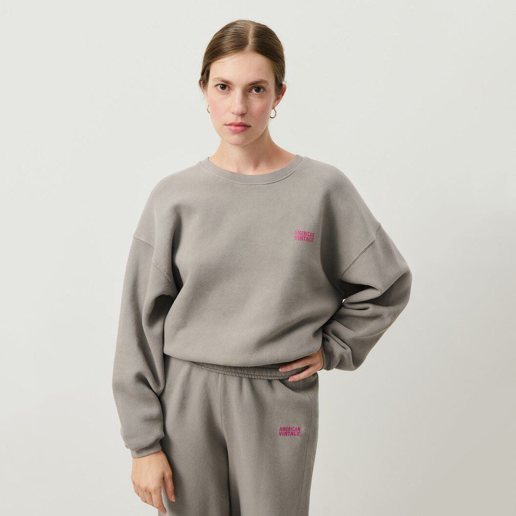 Women Grey Cotton Sweatshirt