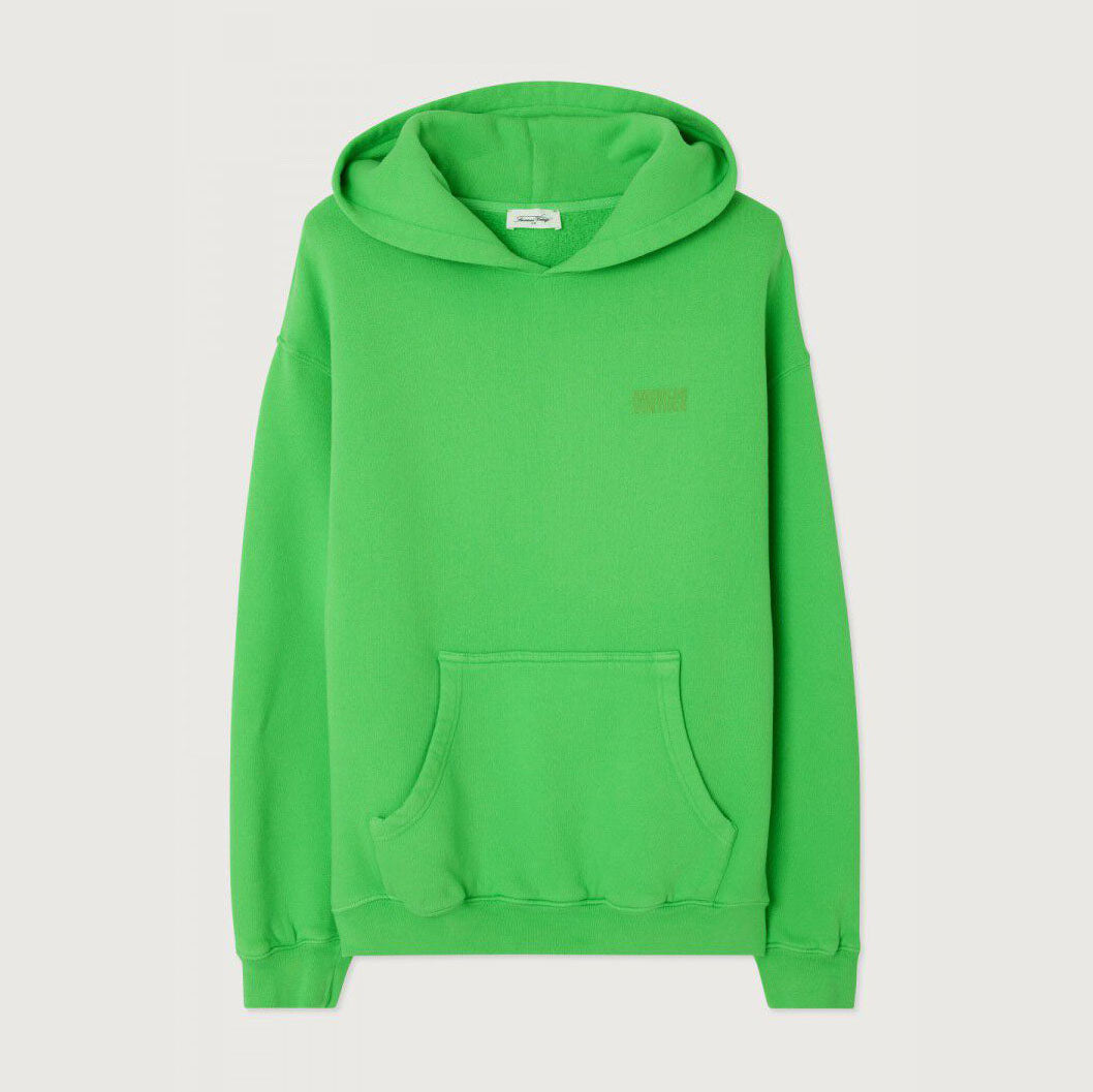 Women Green Hooded Cotton Sweatshirt