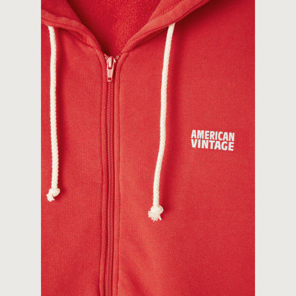 Girls Bright Red Zip-Up Top