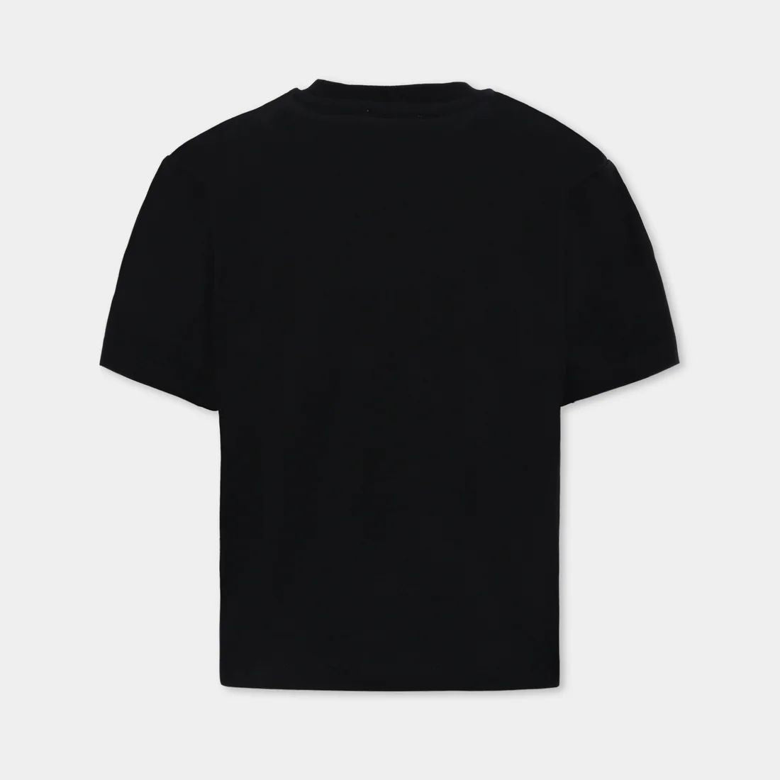 Boys & Girls Black Printed Cotton T-Shirt