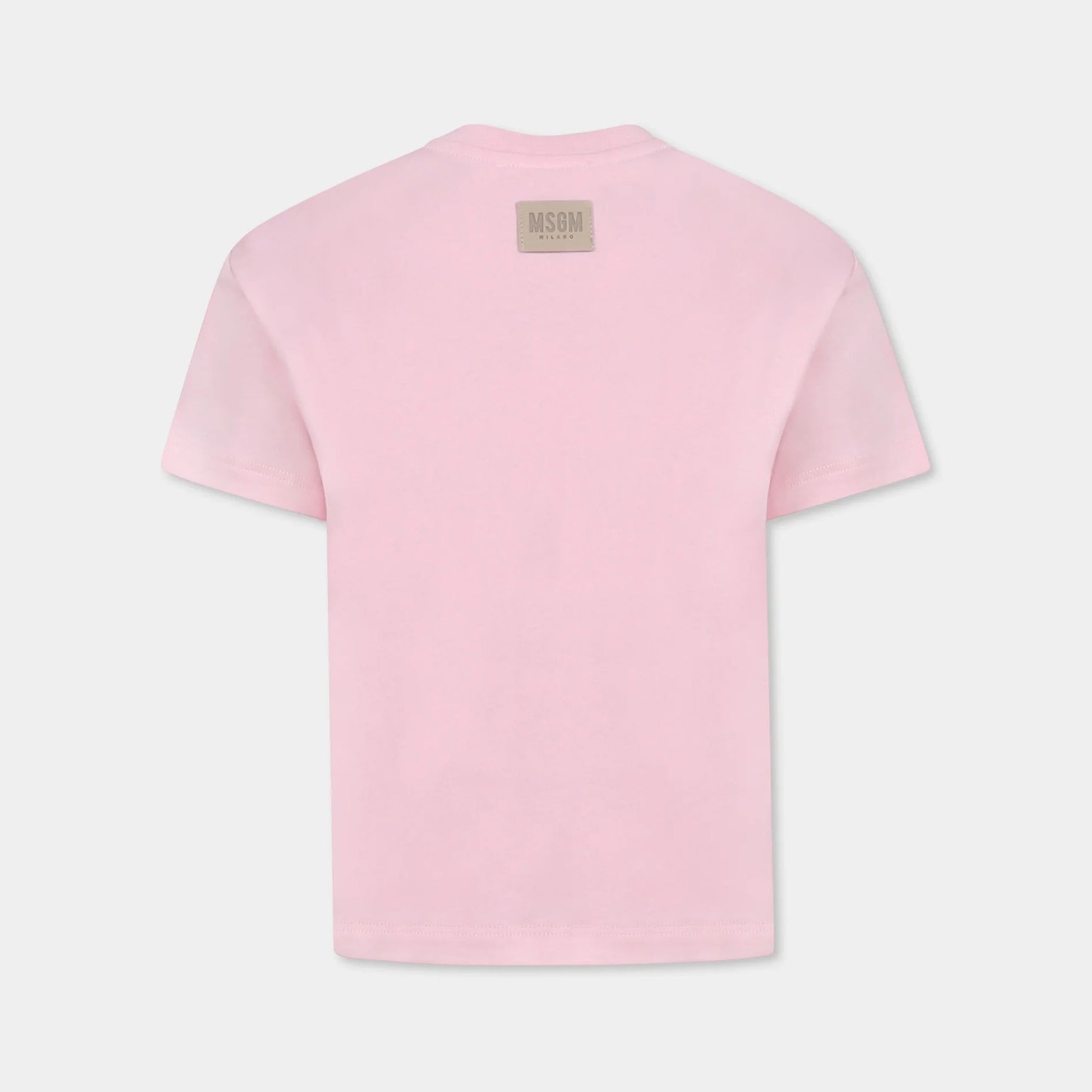 Boys & Girls Pink Logo Cotton T-Shirt