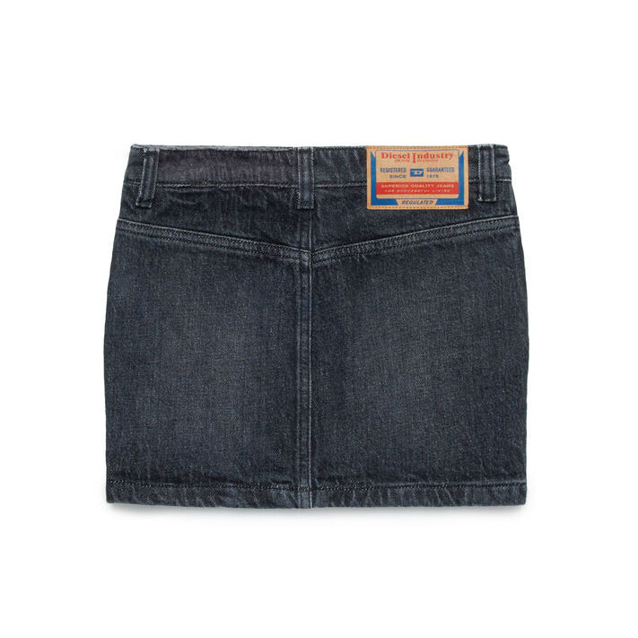Girls Black Denim Skirt