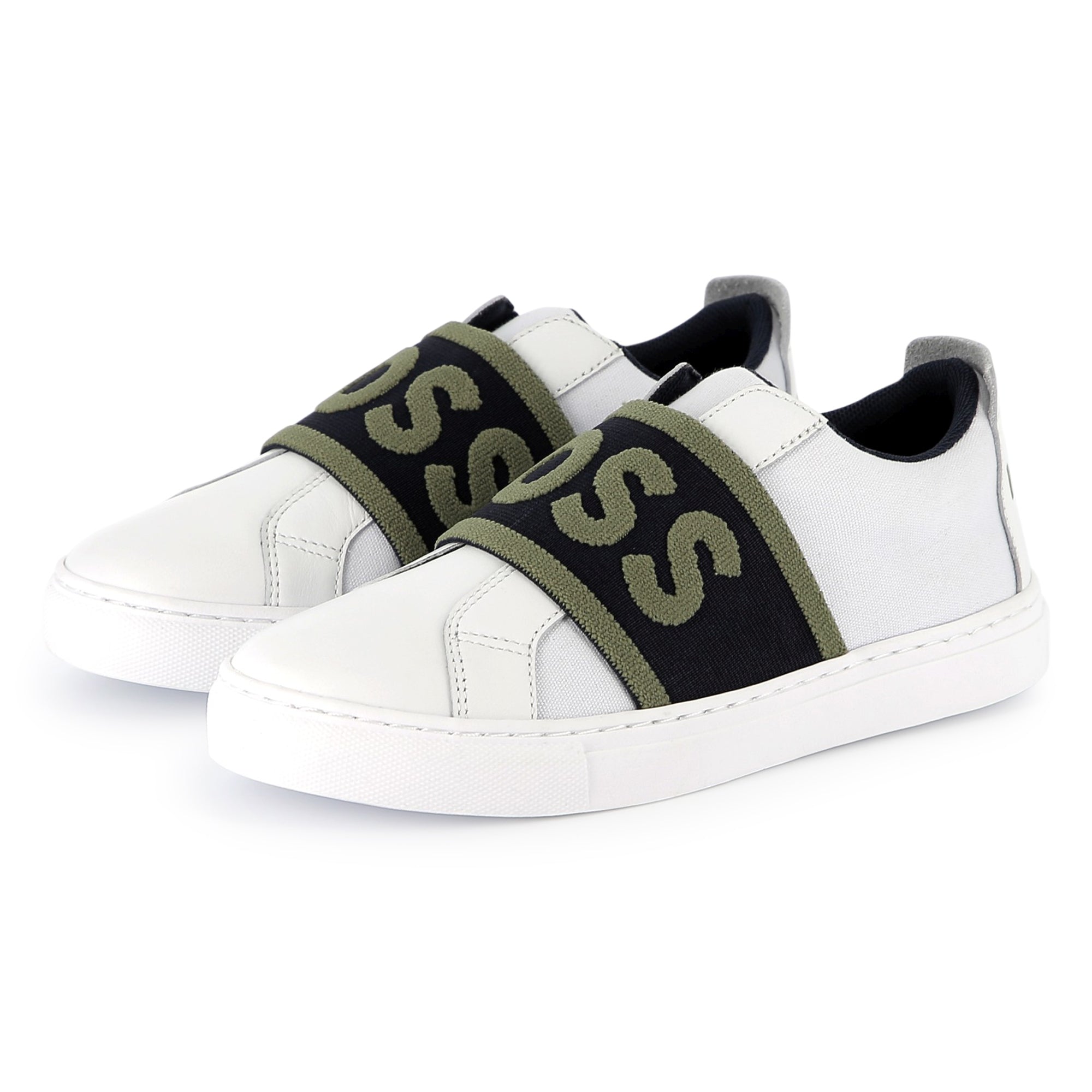 Boys White Logo Shoes