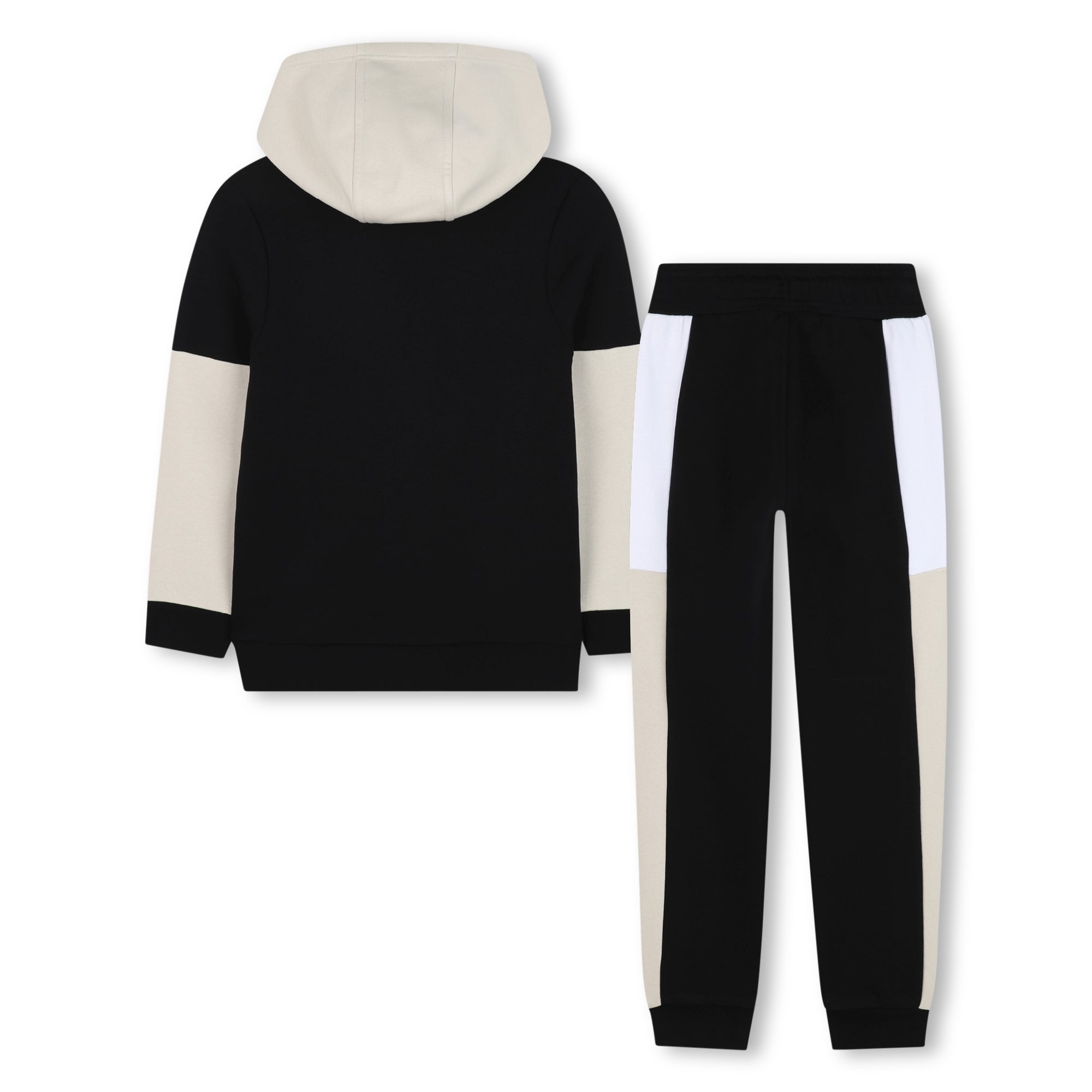 Boys Black Cotton Tracksuit