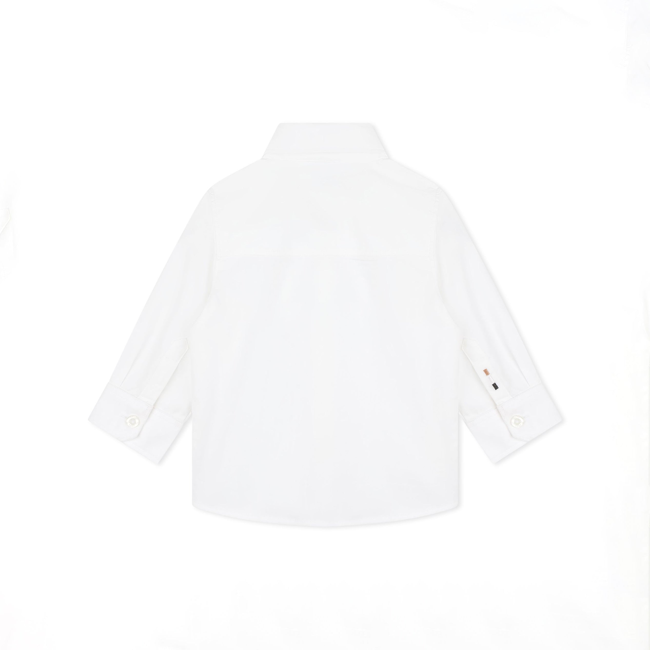 Baby Boys White Cotton Shirt