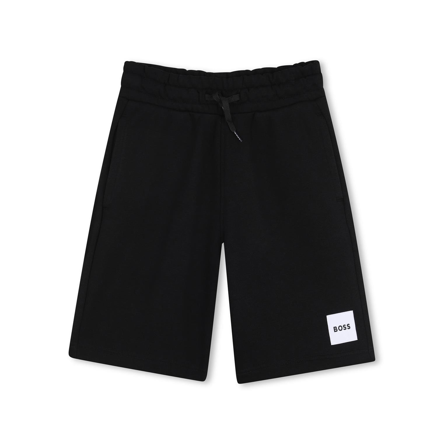 Boys Black Cotton Shorts