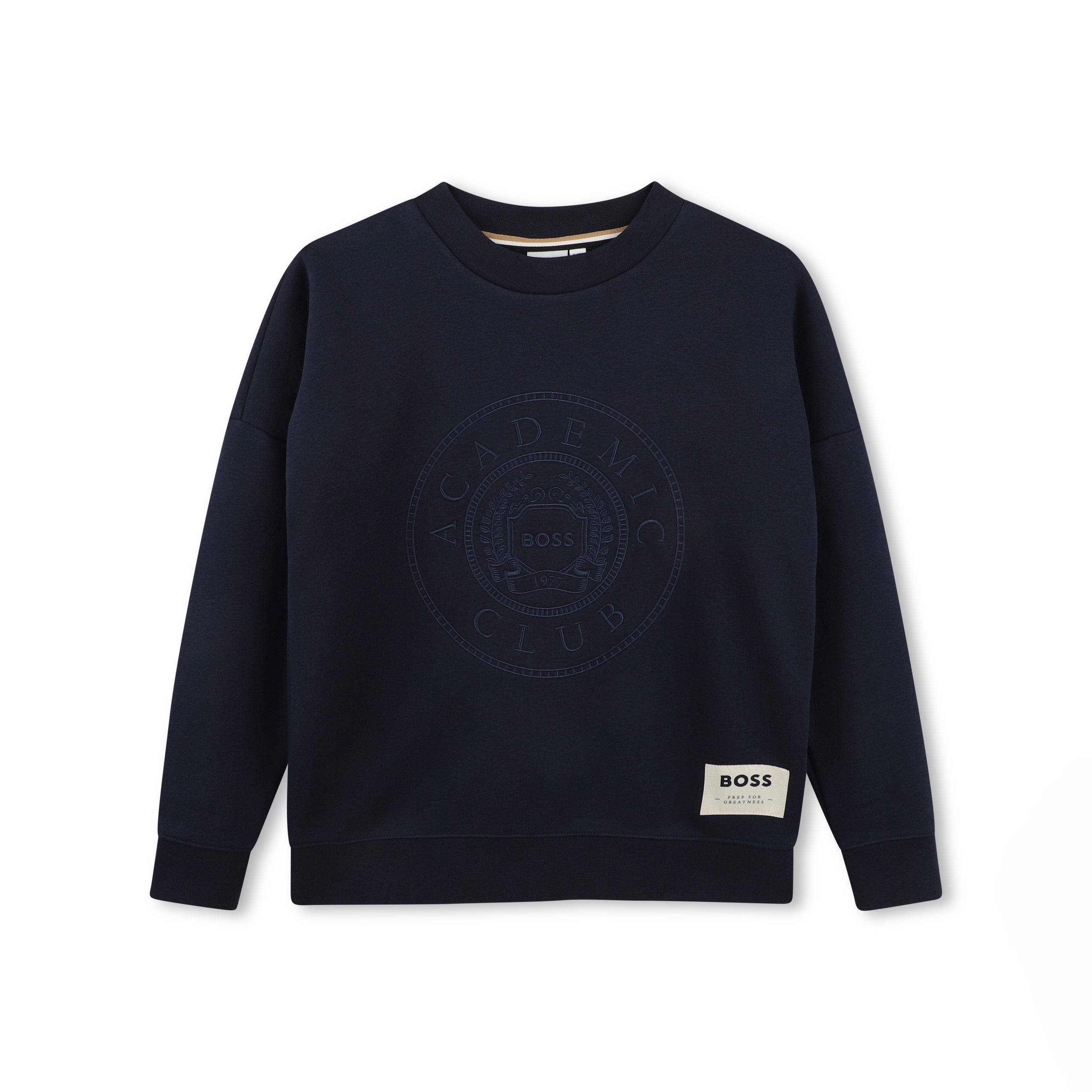 Boys & Girls Dark Blue Cotton Sweatshirt