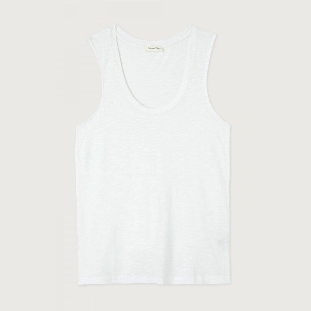 Women White Cotton Vest
