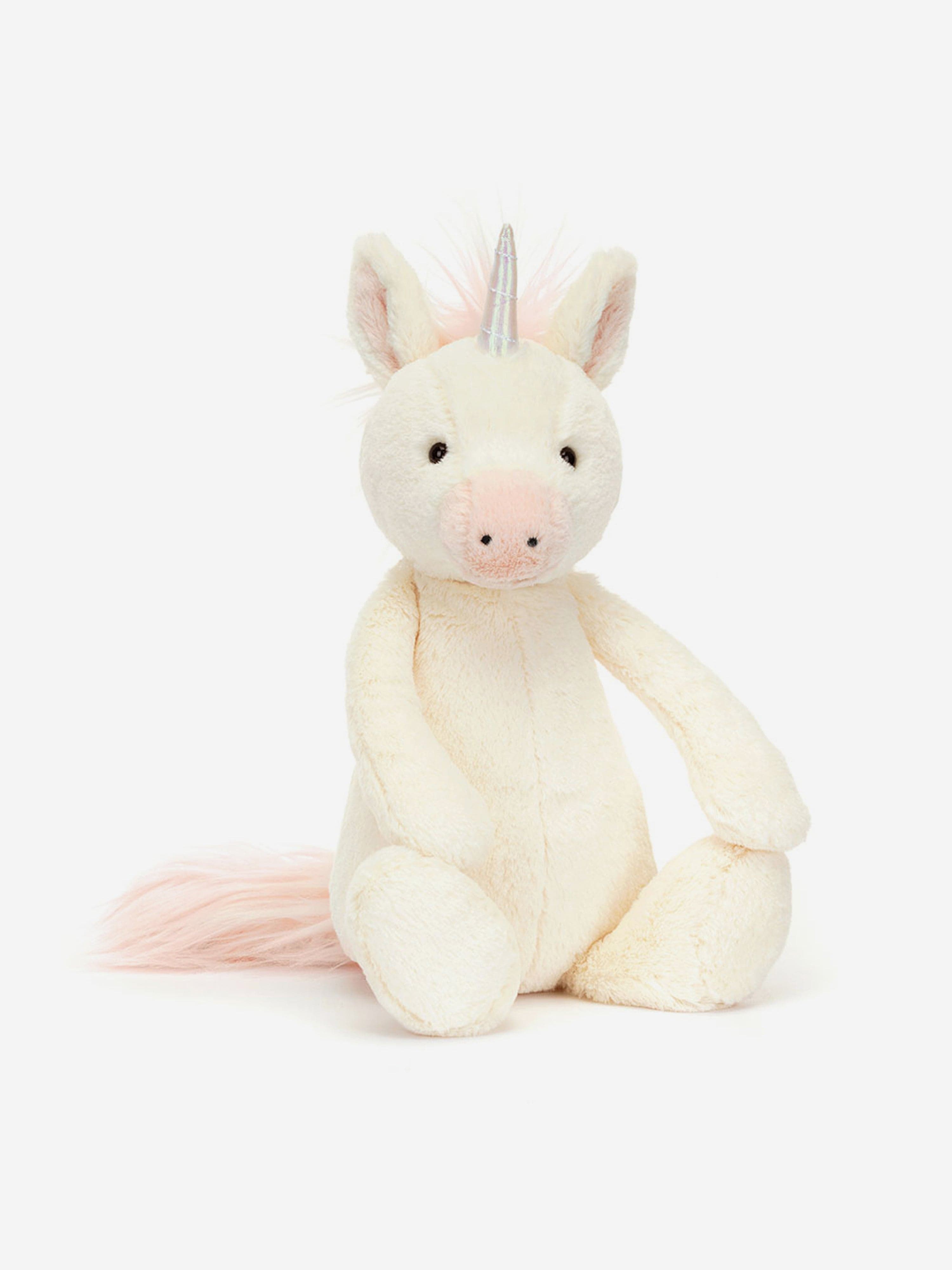 Bashful Little Unicorn Soft Toy in White (18 CM)