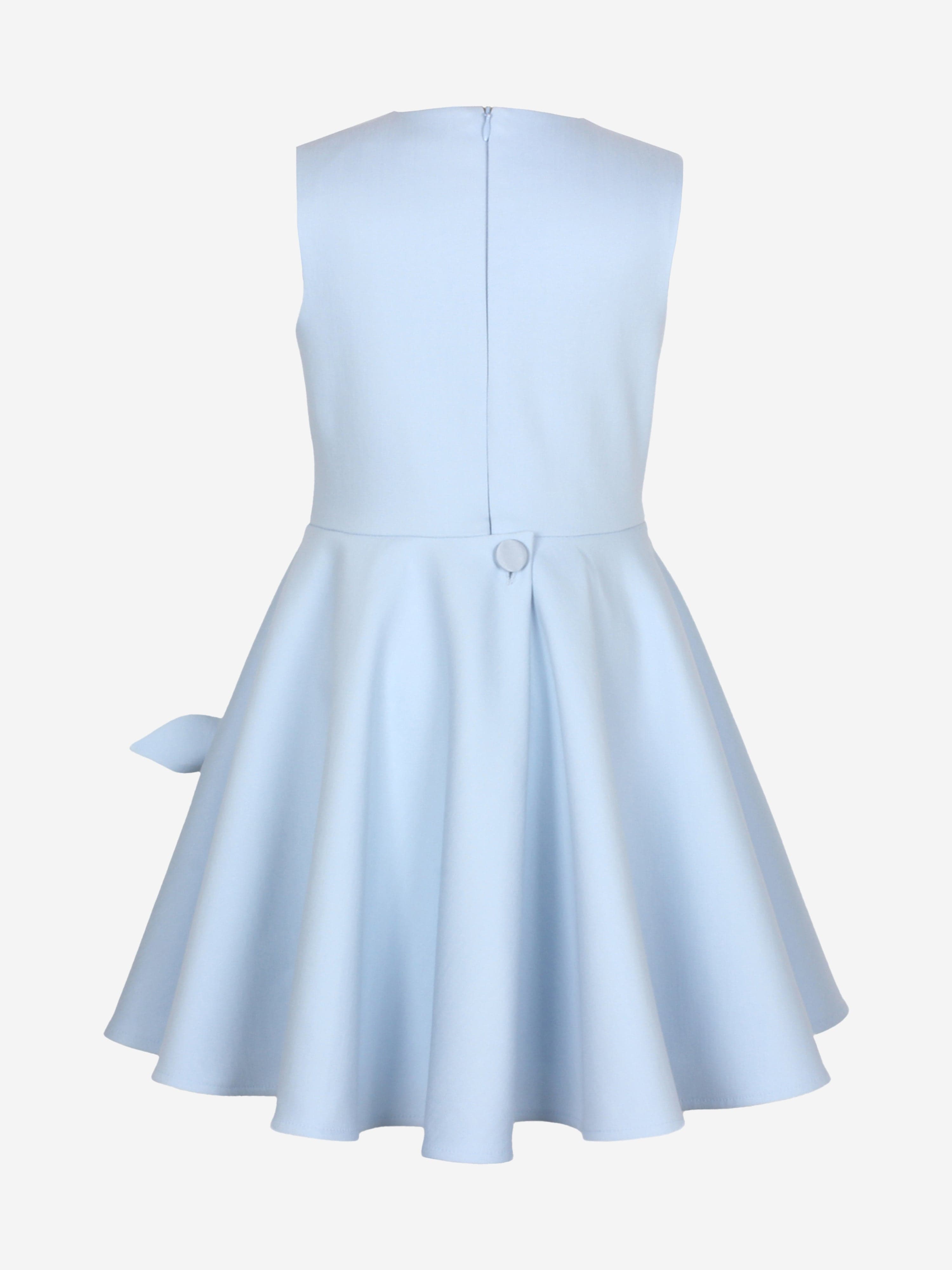 Jessie And James Girls Magnolia Sunset Flower Dress in Blue