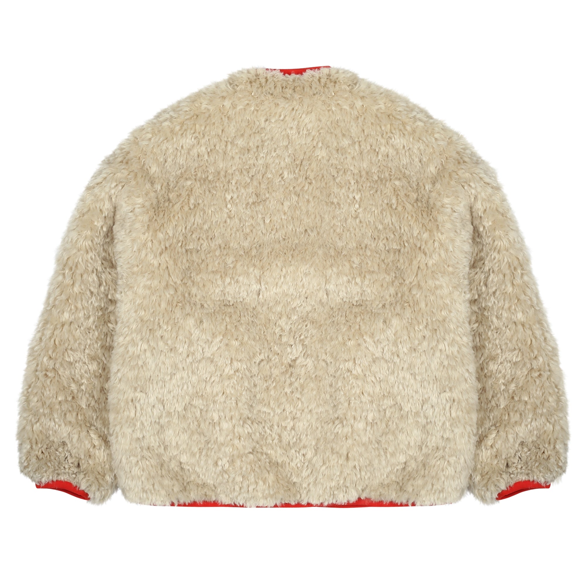 Boys & Girls Beige Plush Jacket