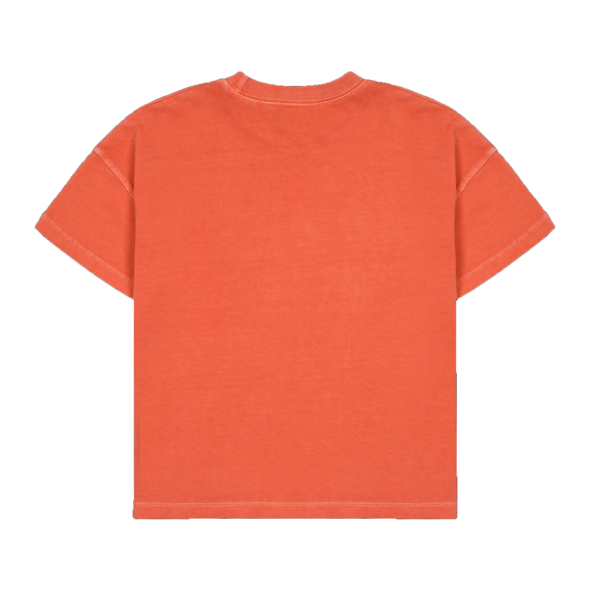 Girls Orange Printed Cotton T-Shirt