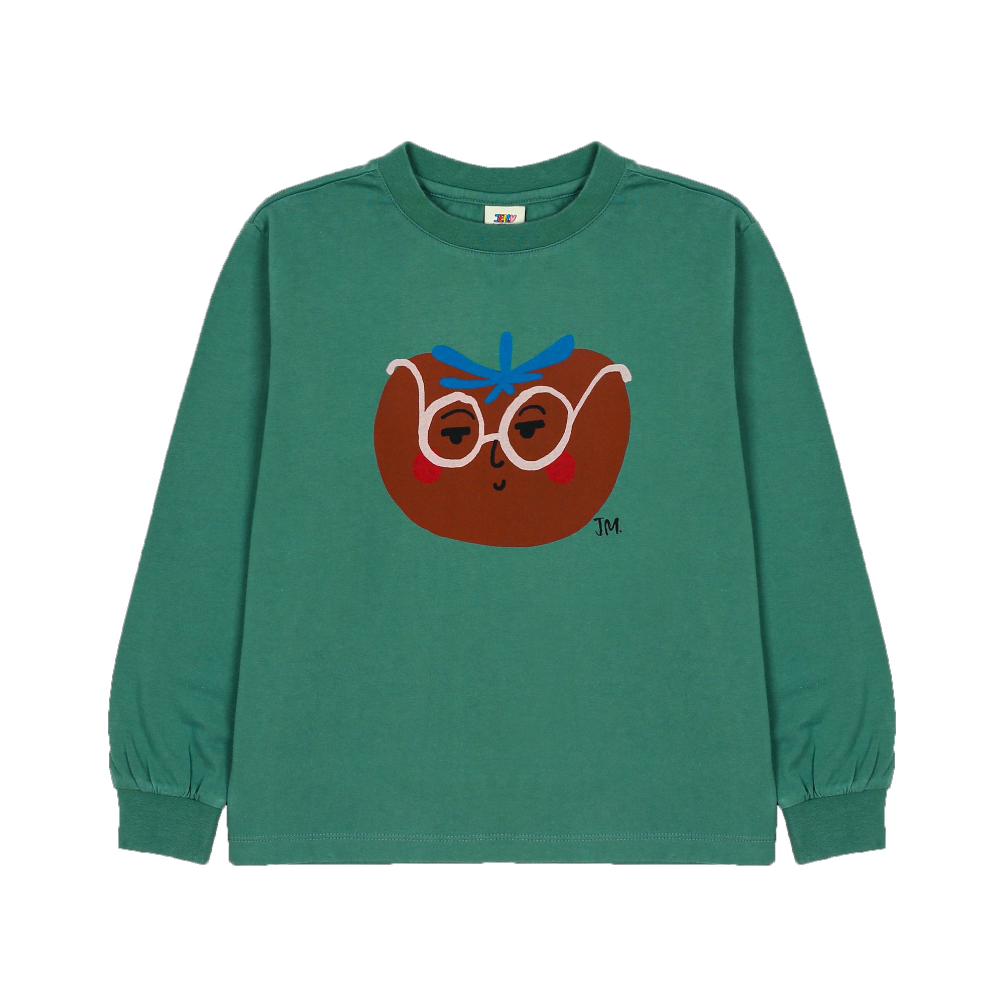 Boys & Girls Green Printed Cotton T-Shirt