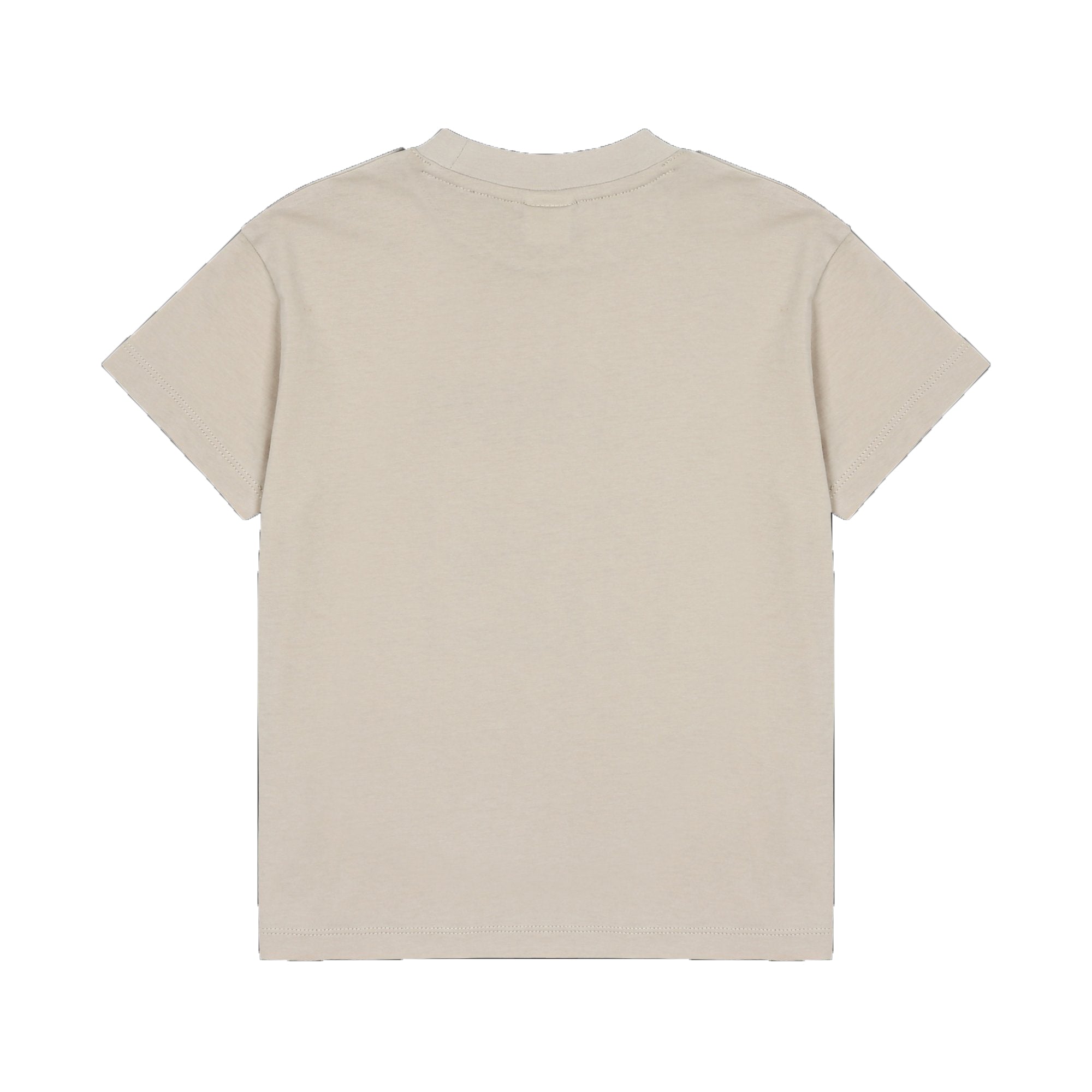 Boys & Girls Beige Printed Cotton T-Shirt