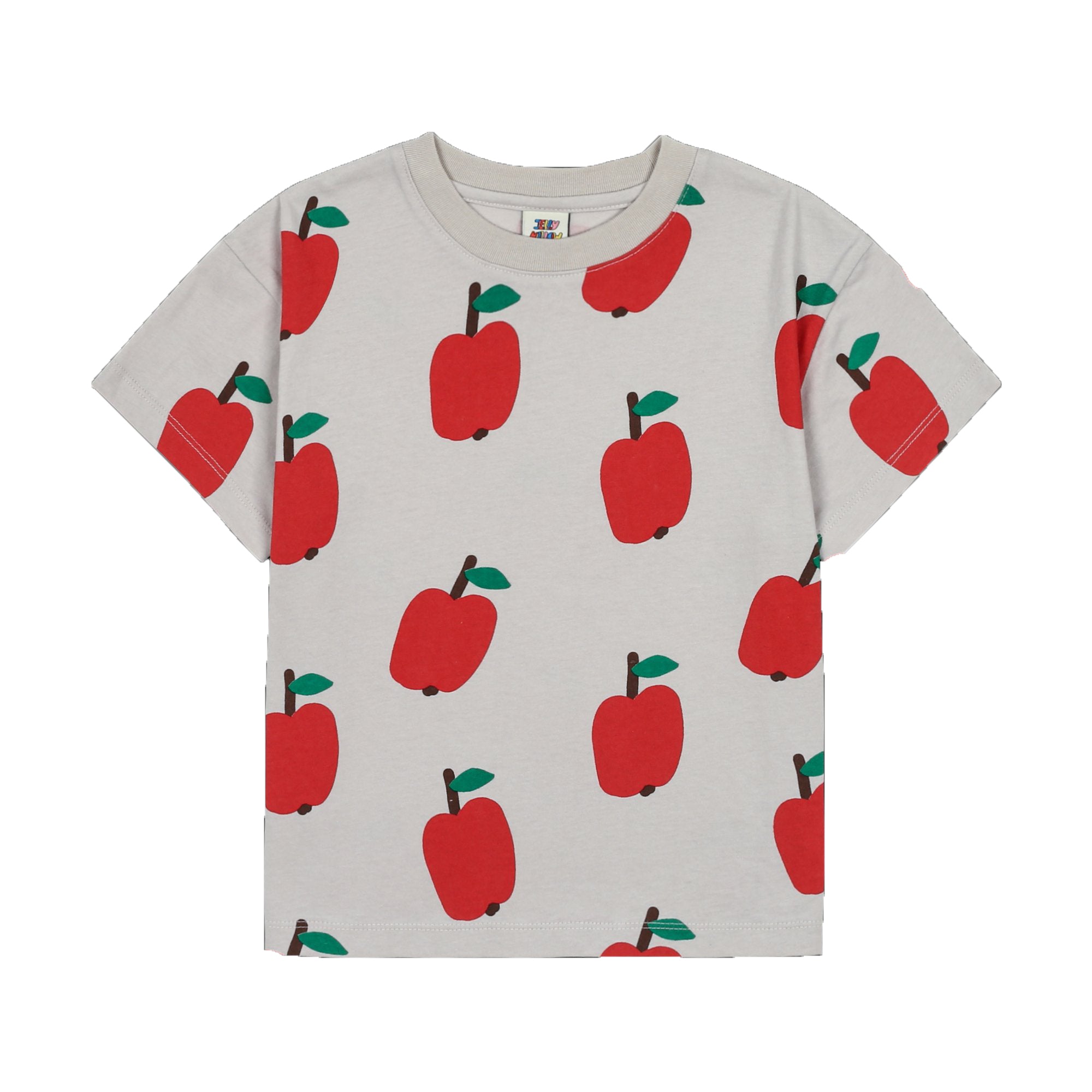 Boys & Girls Light Grey Printed Cotton T-Shirt