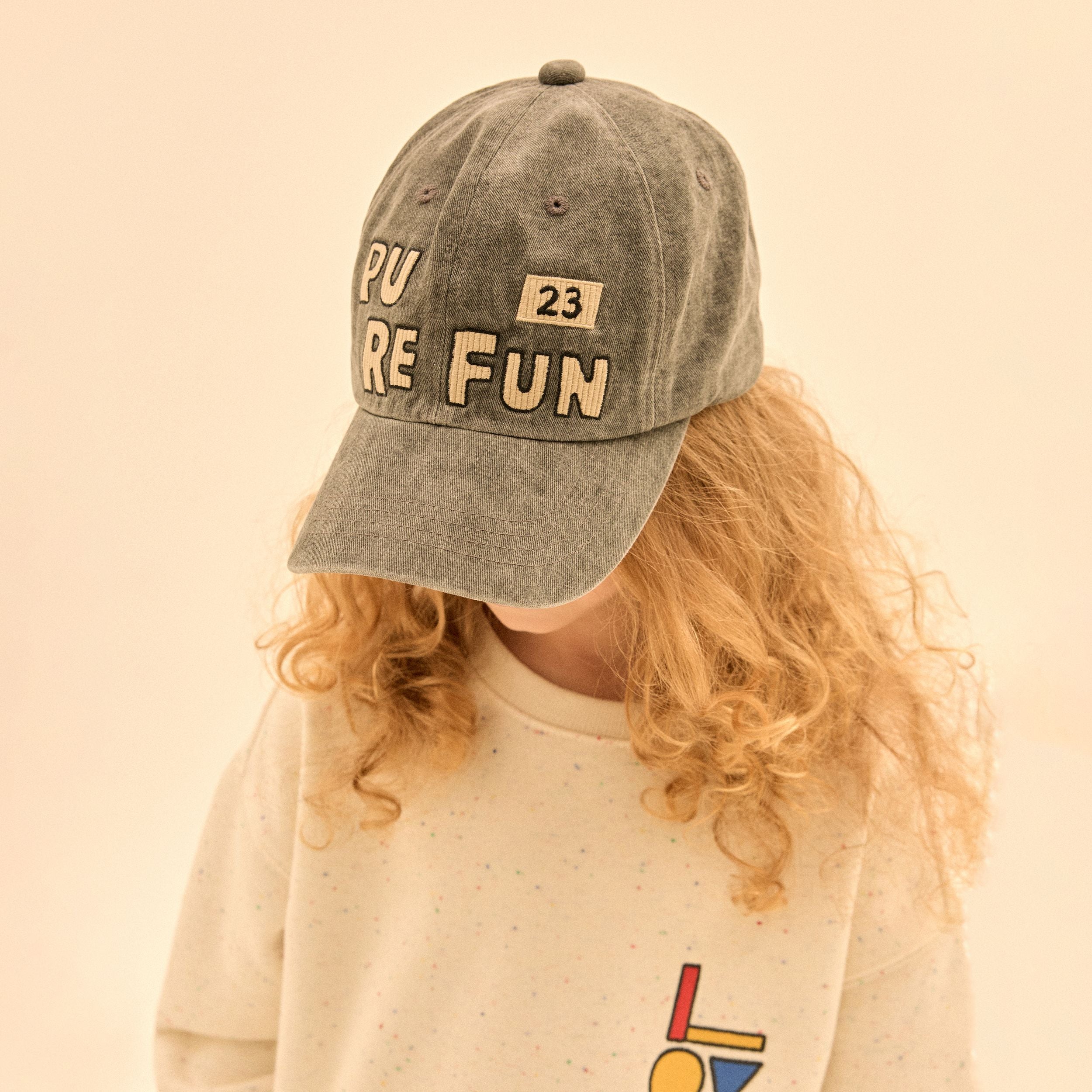 Boys & Girls Charcoal Cotton Cap